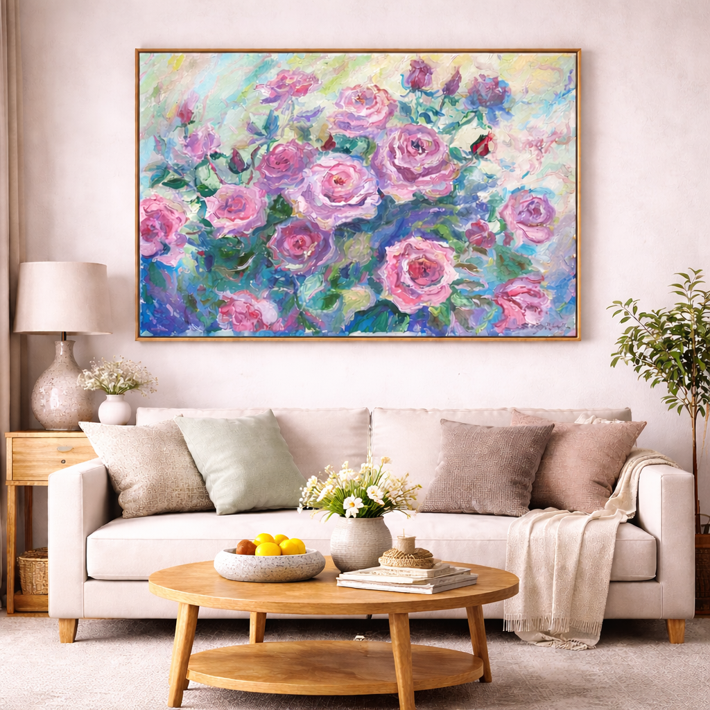 Your Rose(32''x 60''/ 80 x 120 CM/Stretched + Wooden Frame)