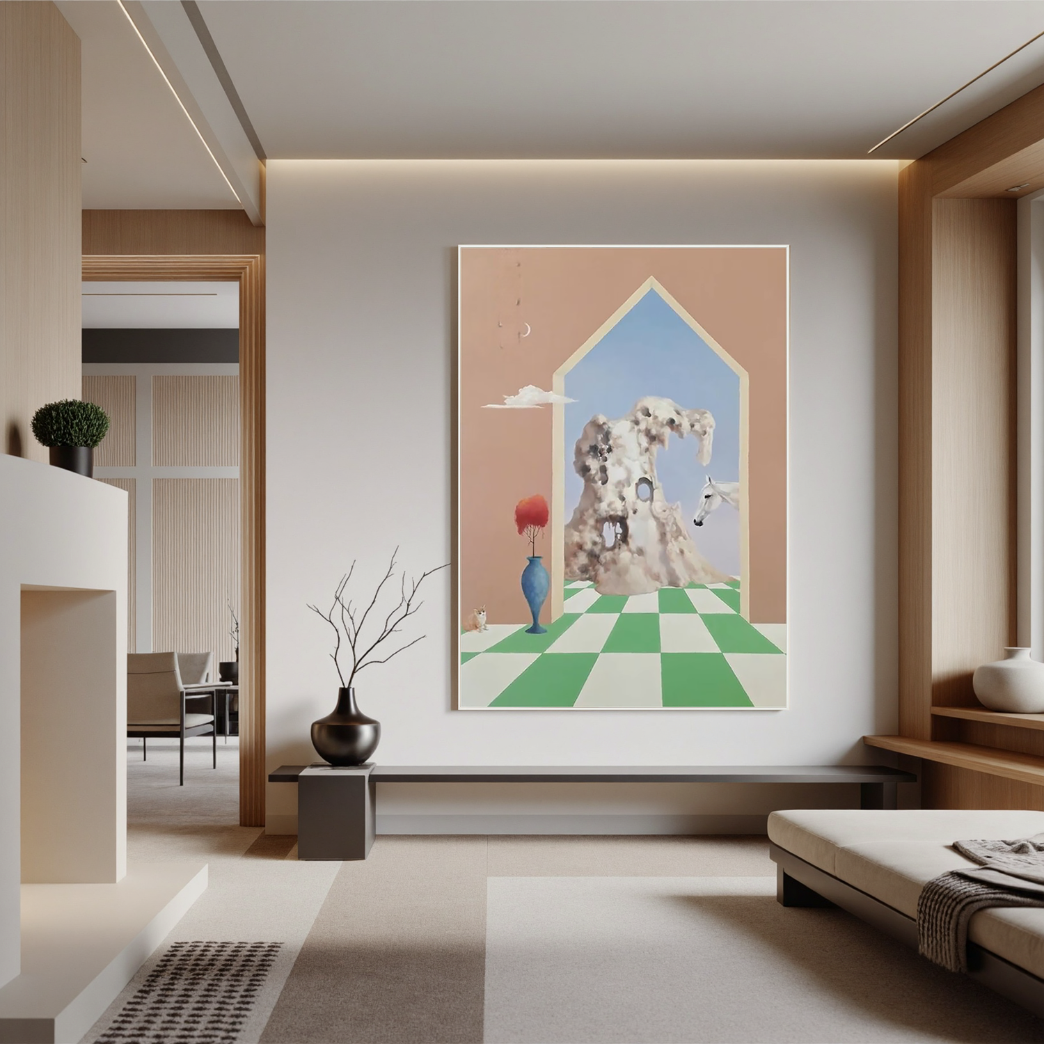 Surreal Archway Dream-Surreal Archway Landscape Wall Art