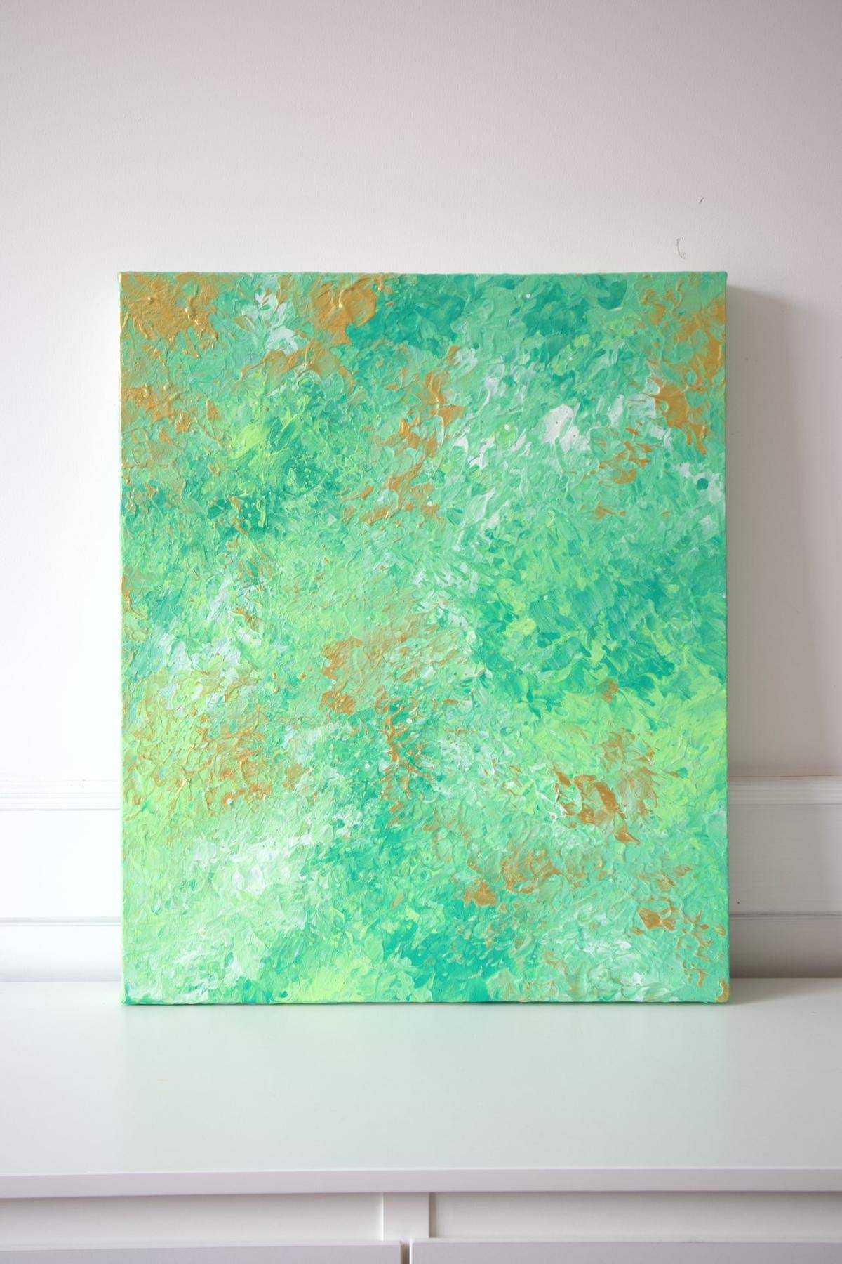 Whispers of Spring Green(19''x 23''/ 50 x 60 CM/Frameless Stretched)