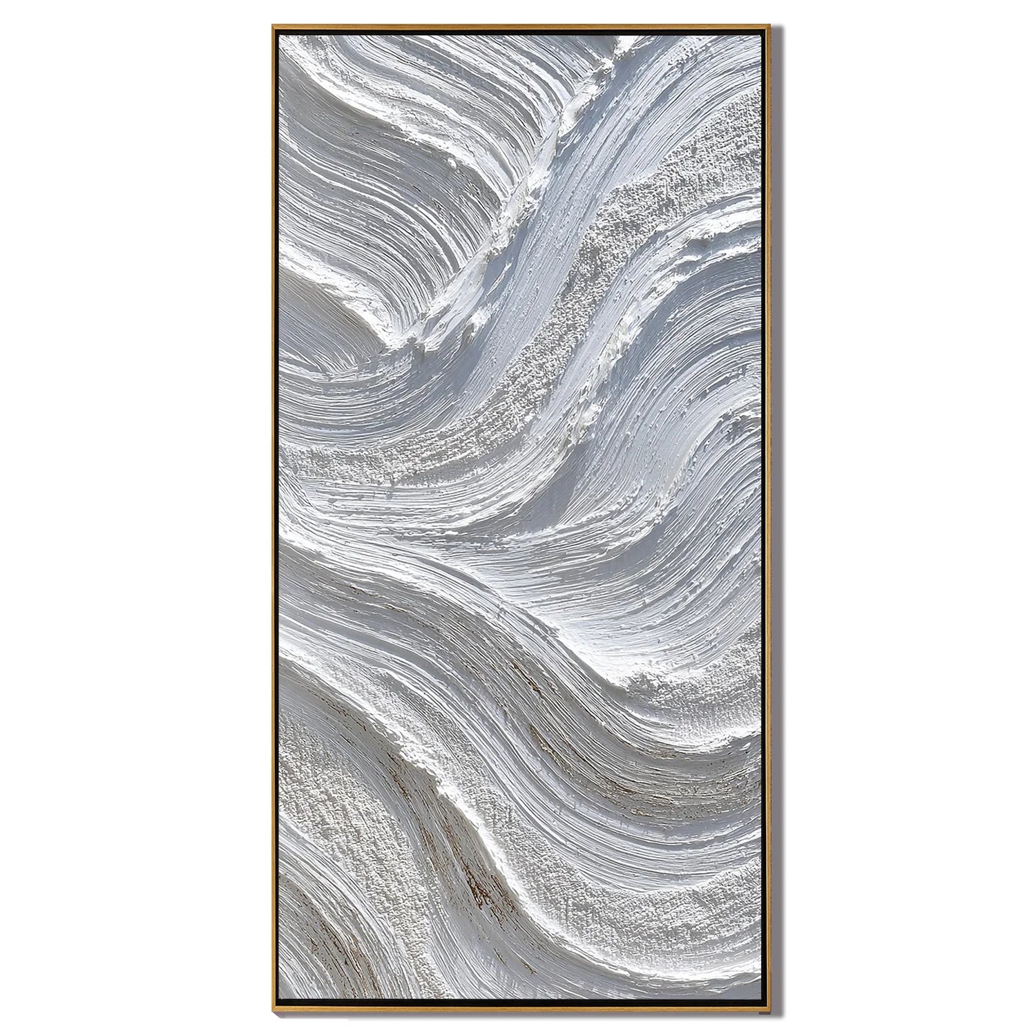 Minimalist Textured Abstract Wave Painting – Modern Neutral Wall Art#OA 0907