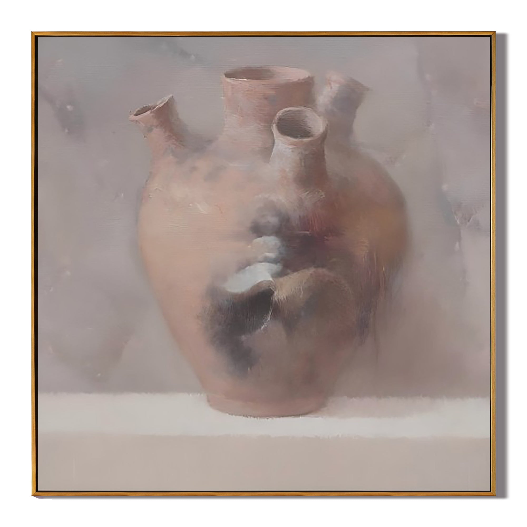 Ancient Clay Vessel-Rustic Clay Pot Still Life Wall Art
