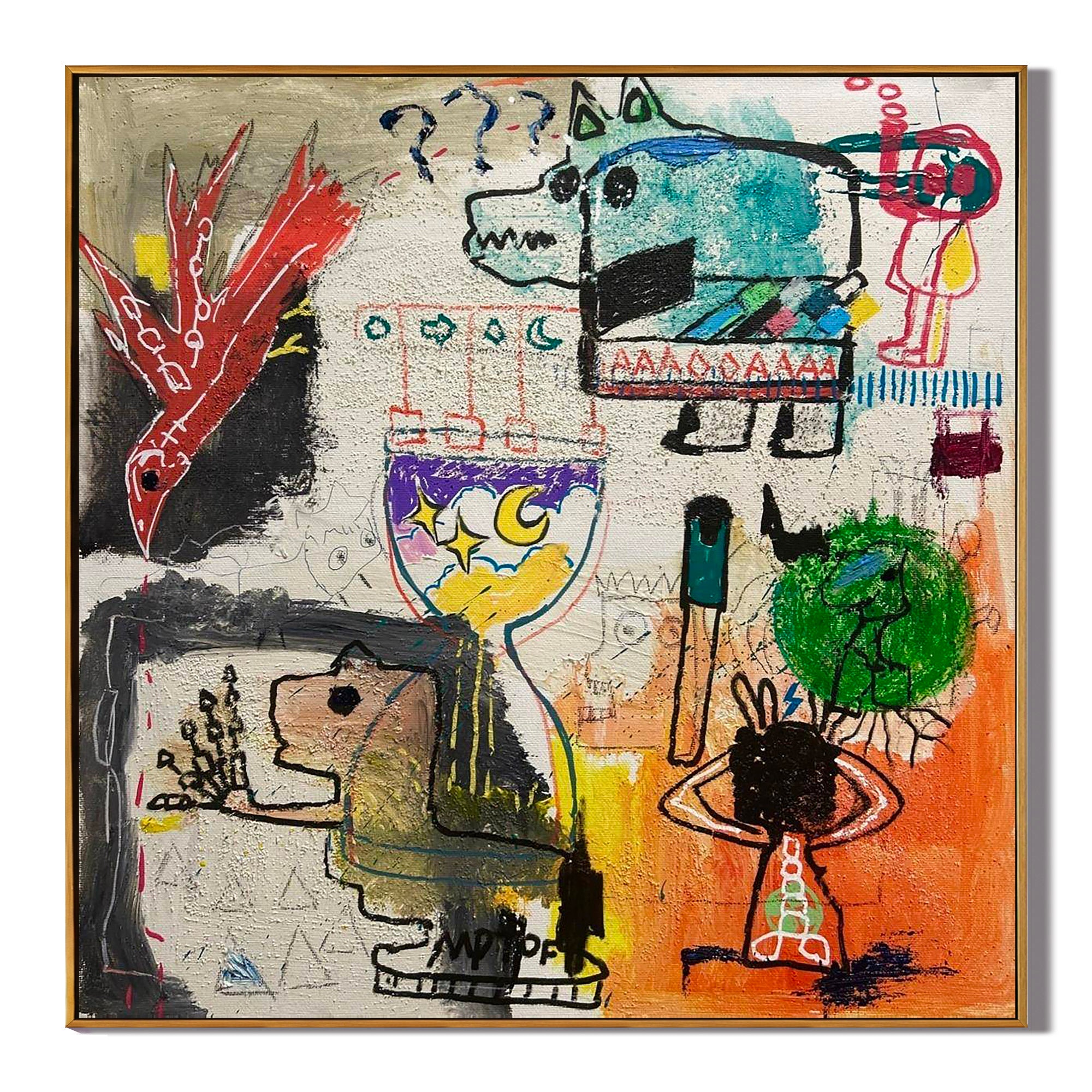 Hourglass of Dreams(40''x 40''/ 100 x 100 CM/Frameless Stretched)