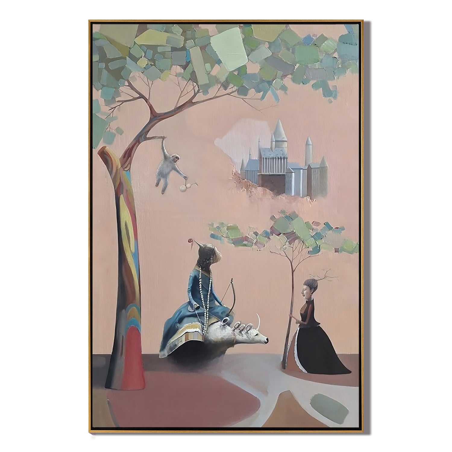 Surreal Forest Encounter-Surreal Fantasy Forest Scene Wall Art