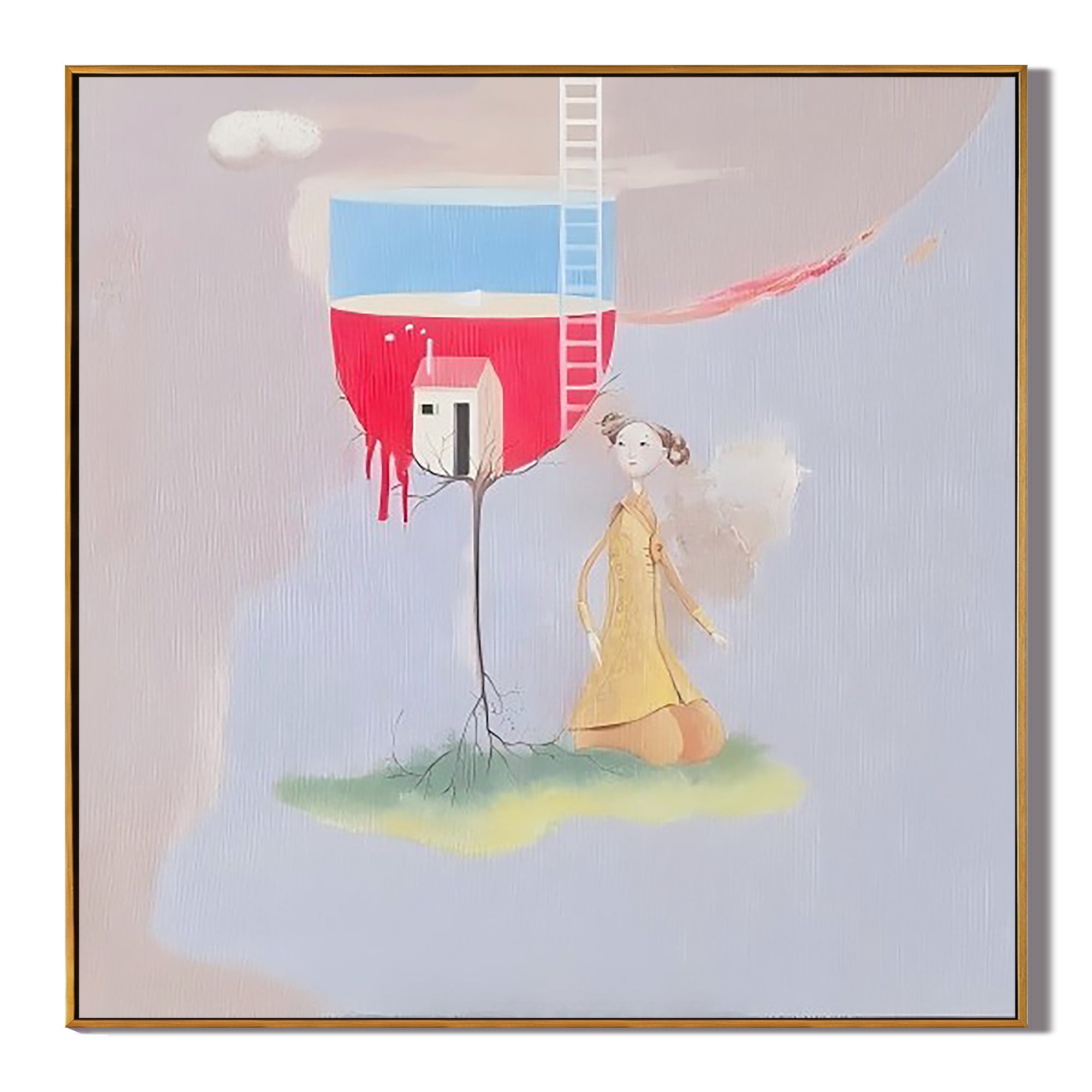 Dream House in a Glass-Surreal Dream House Wall Art