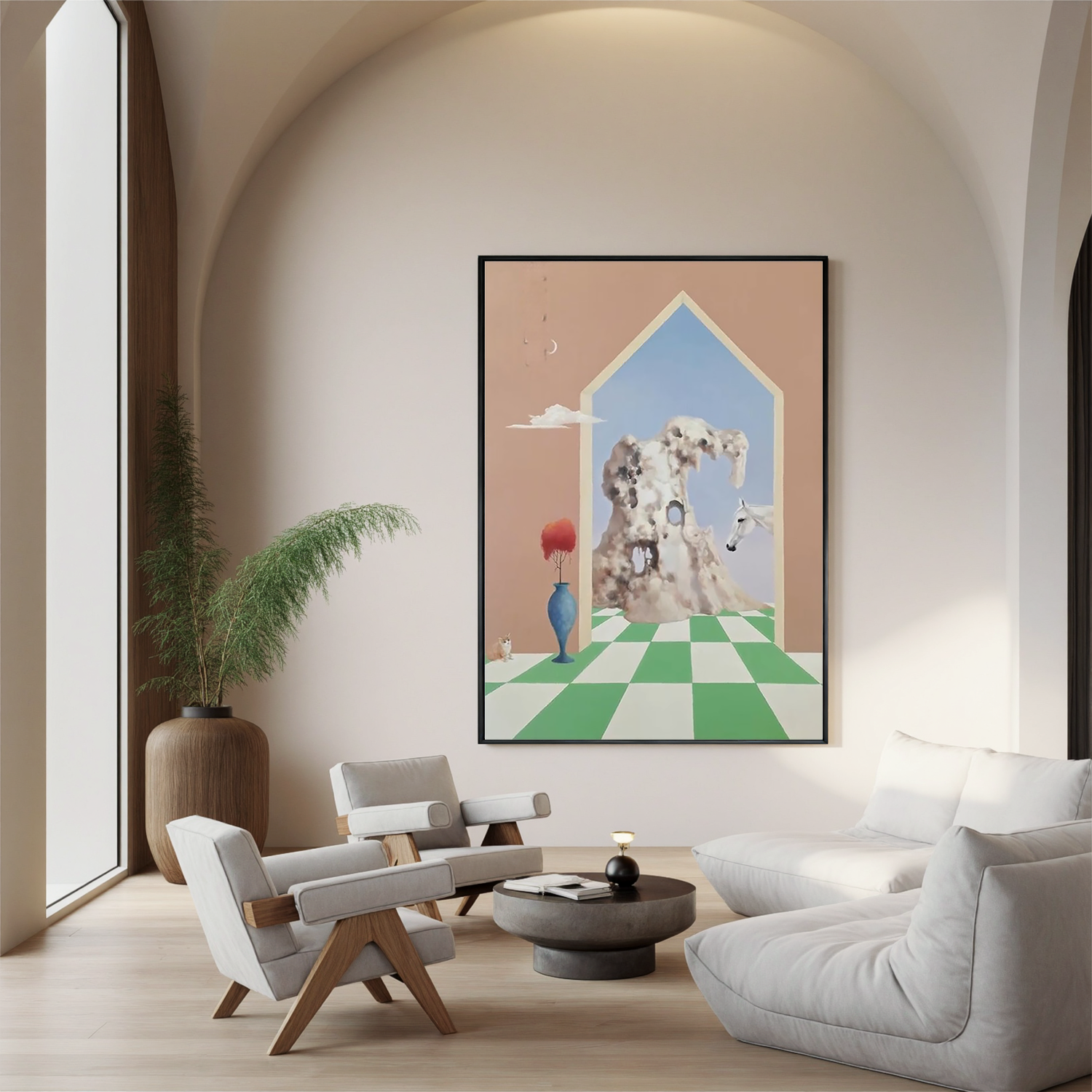 Surreal Archway Dream-Surreal Archway Landscape Wall Art