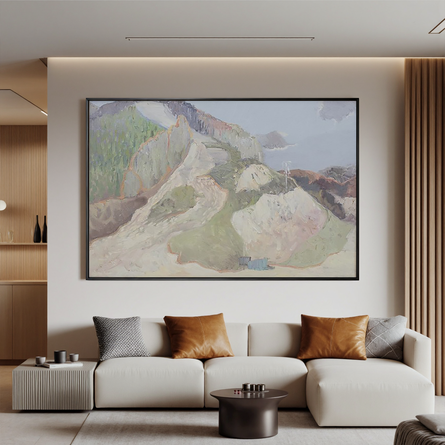 Quiet Mountain Path-Abstract Mountain Landscape Wall Art