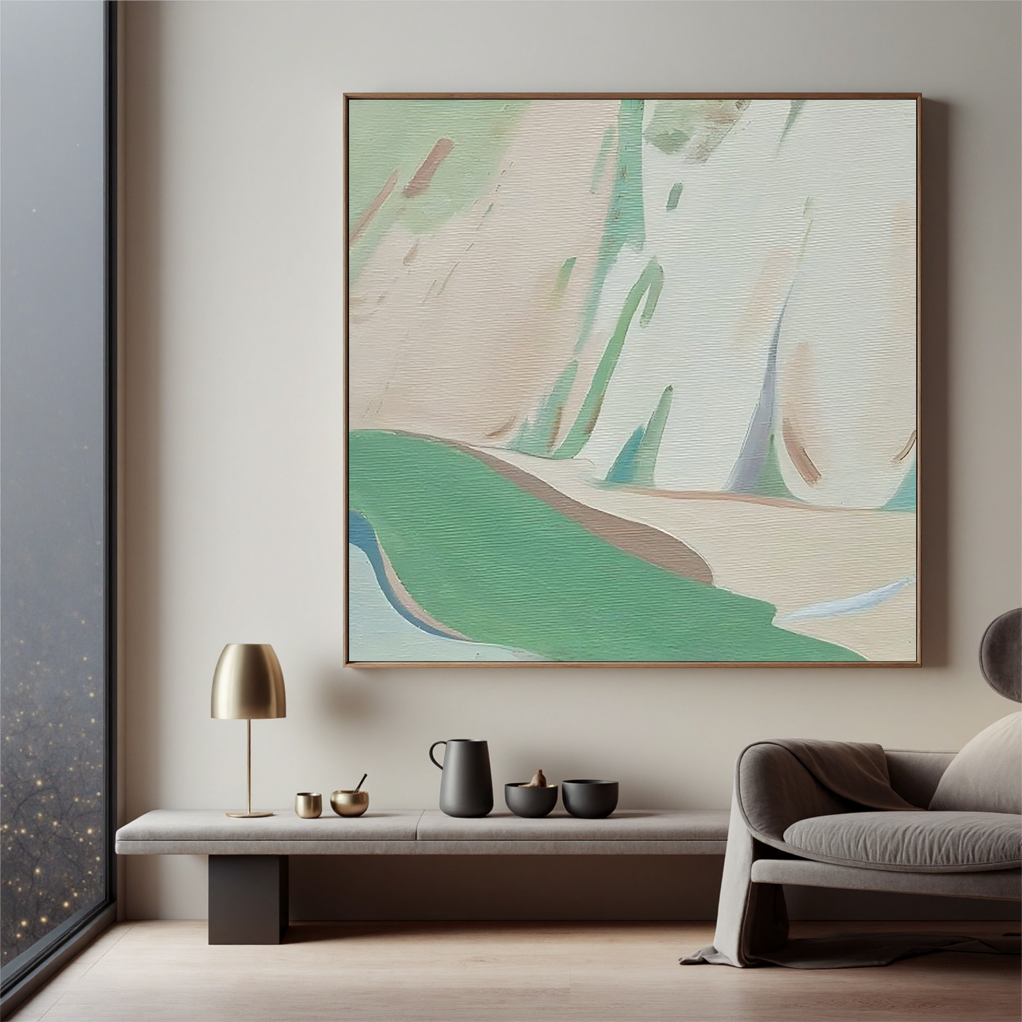Soft Abstract Landscape-Minimalist Abstract Landscape Wall Art