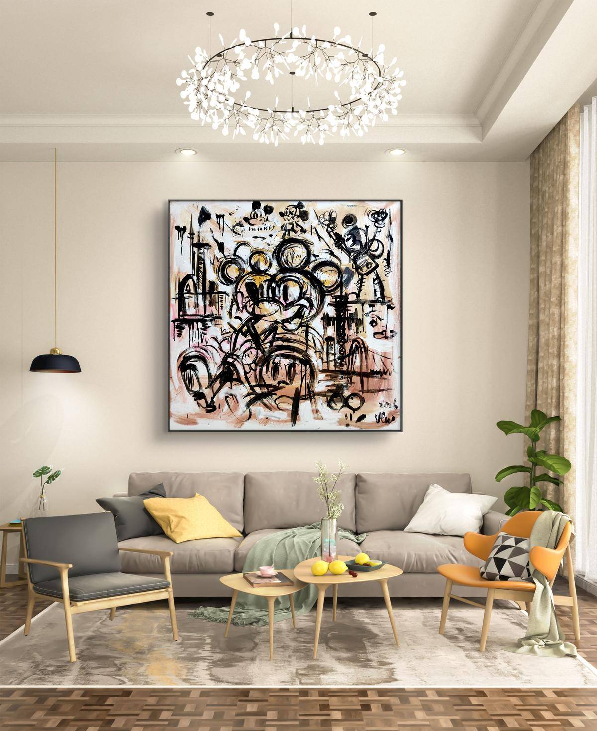 Mickey(40''x 40''/ 100 x 100 CM/Frameless Stretch)