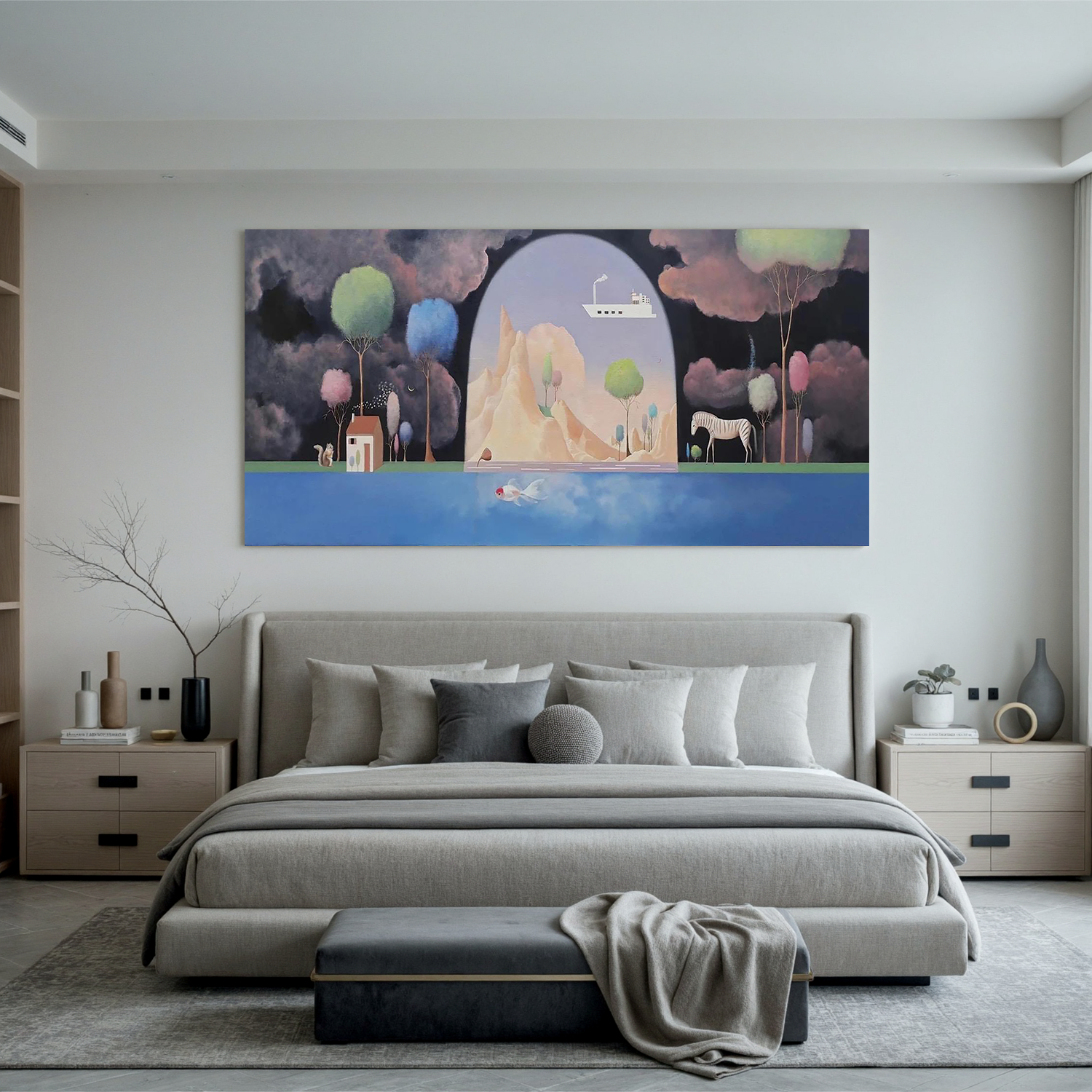 Dream Gate Landscape-Surreal Dream Gate Landscape Wall Art
