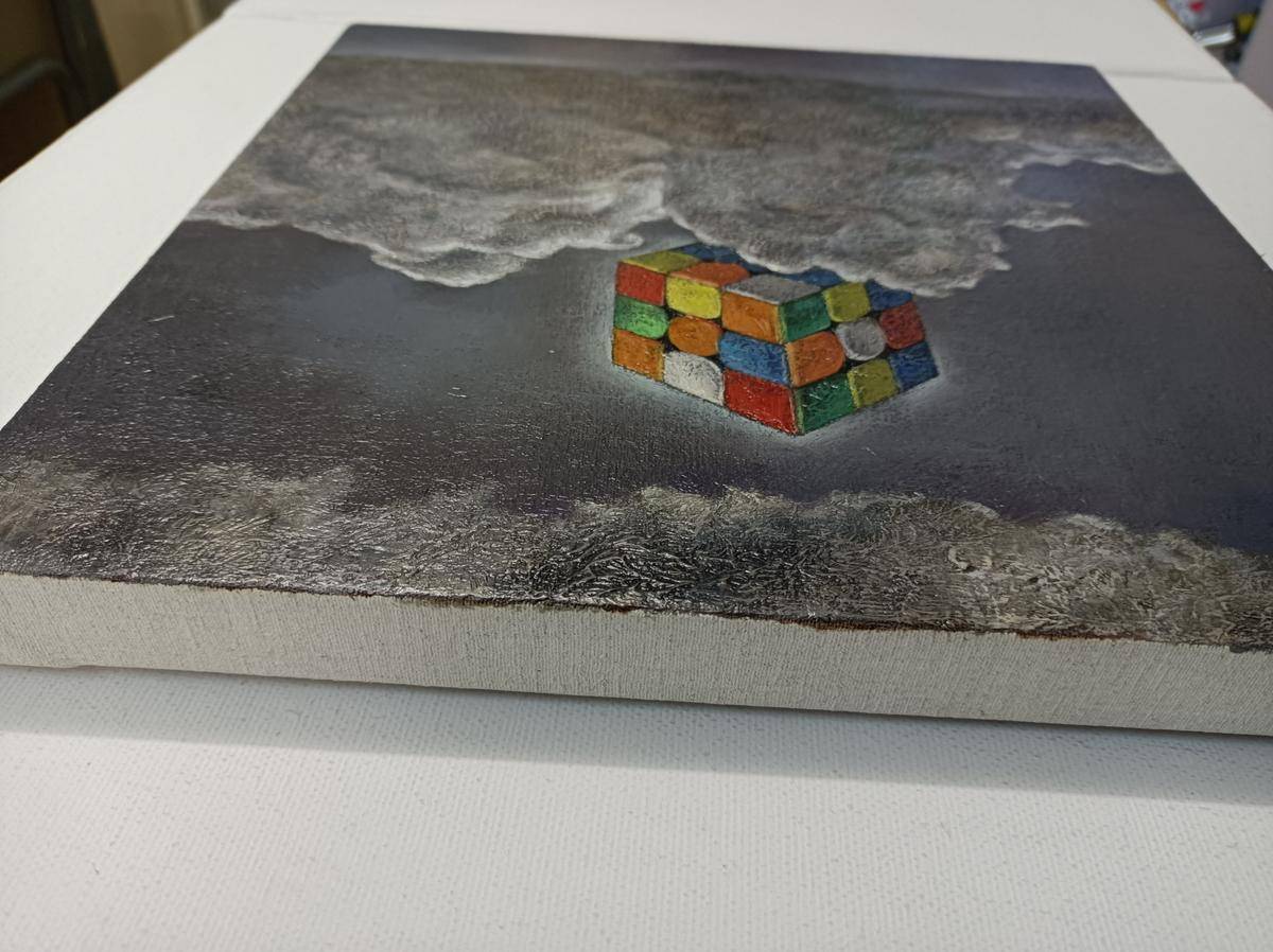 Rubik's Cube(28''x 28''/ 70 x 70 CM/Frameless Stretch)