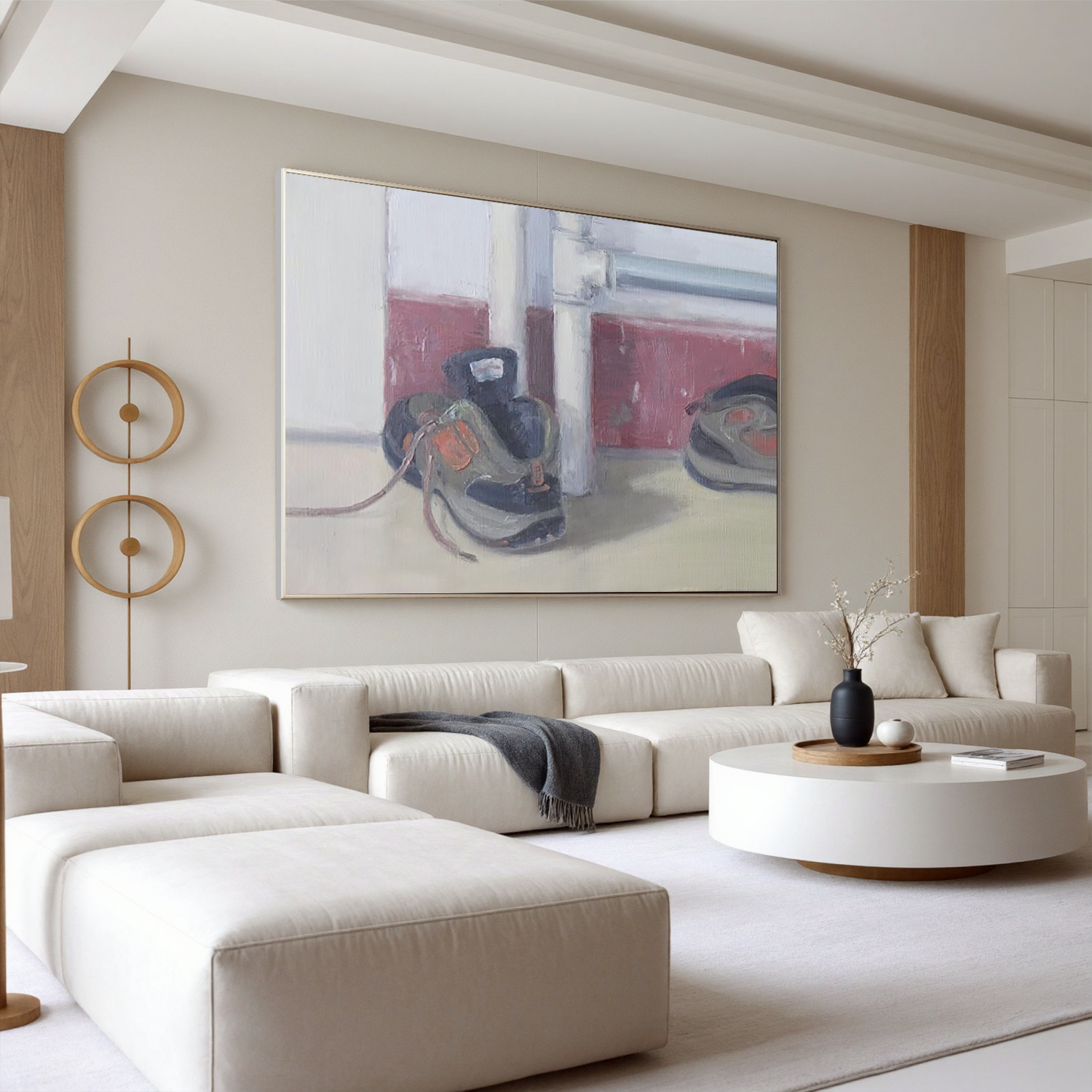 Shoes by the Wall-Casual Shoes Still Life Wall Art