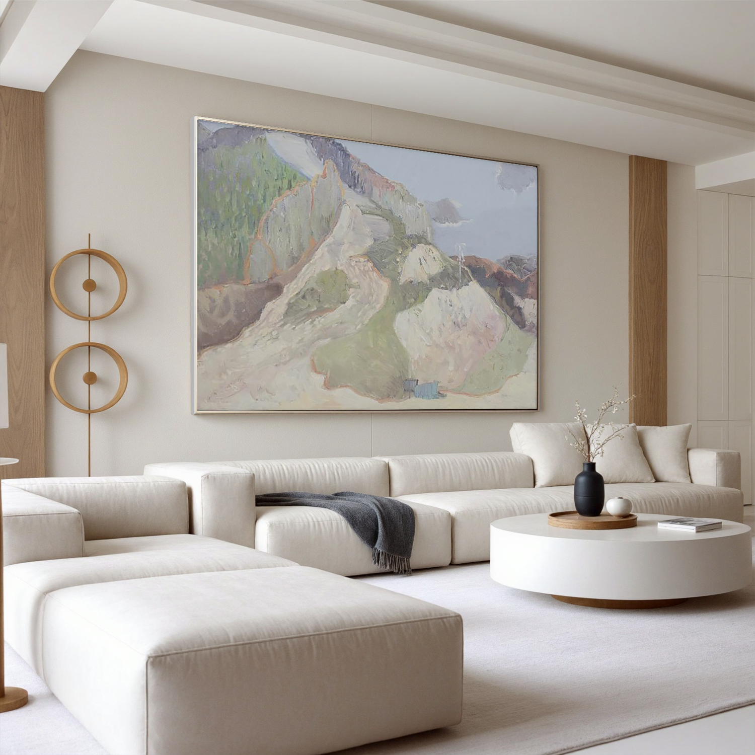 Quiet Mountain Path-Abstract Mountain Landscape Wall Art