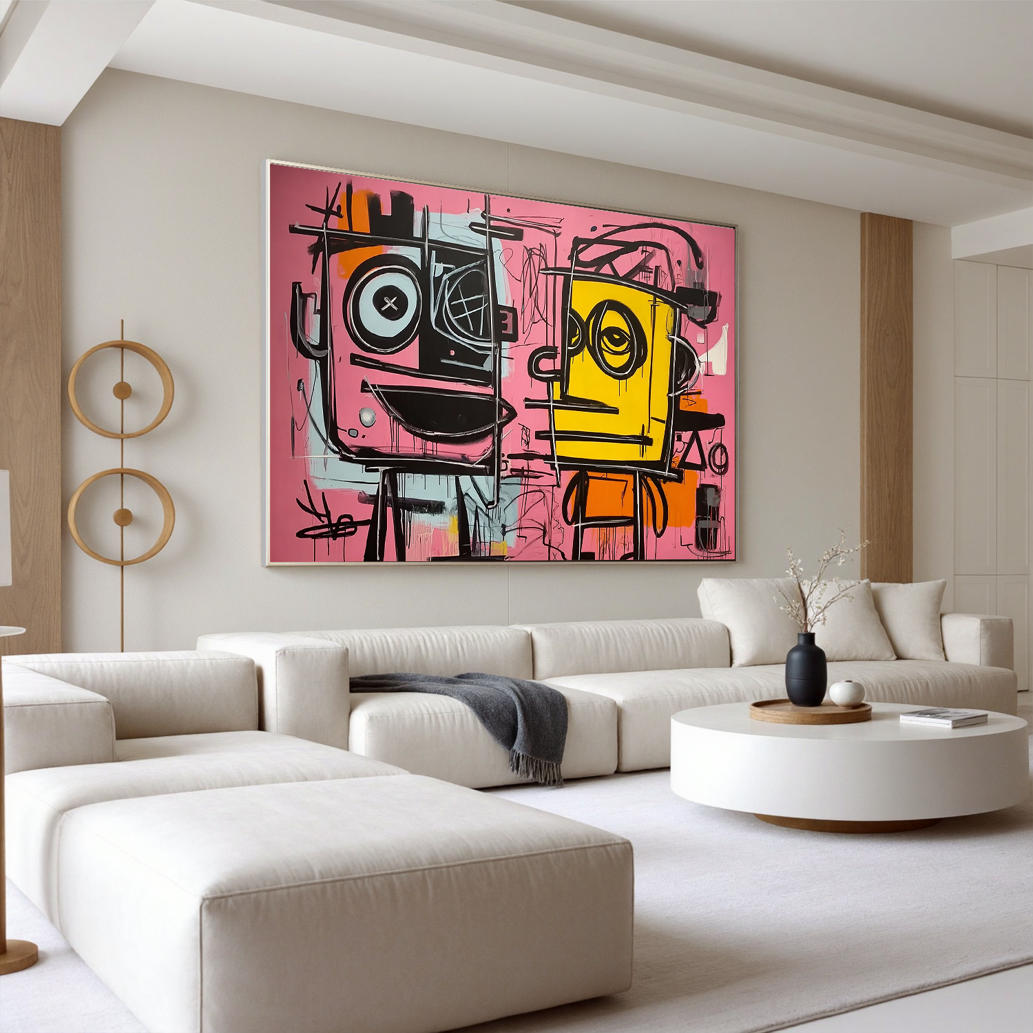 “Abstract Pop Art Graffiti Painting – Colorful Modern Street Art Canvas Wall Decor for Living Room” #OA 0496