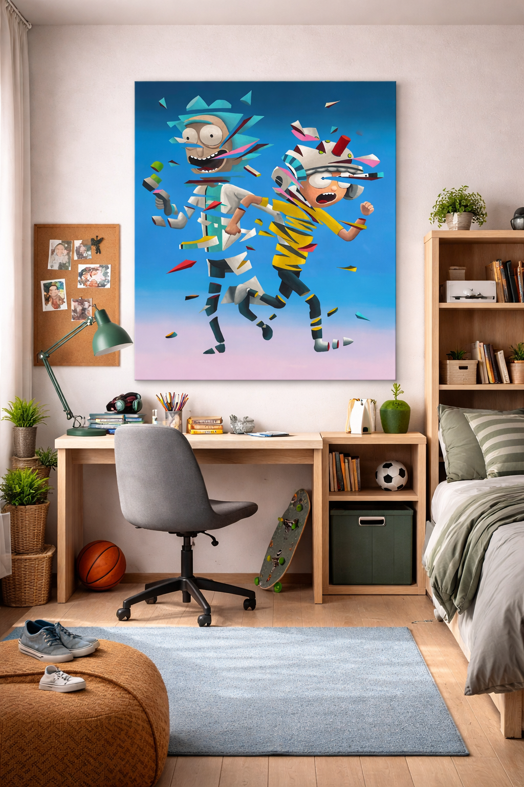 Fractured Run (39''x 31''/ 100 x 80 CM/Frameless Stretched)
