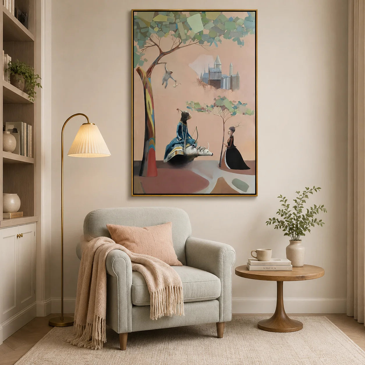 Surreal Forest Encounter-Surreal Fantasy Forest Scene Wall Art