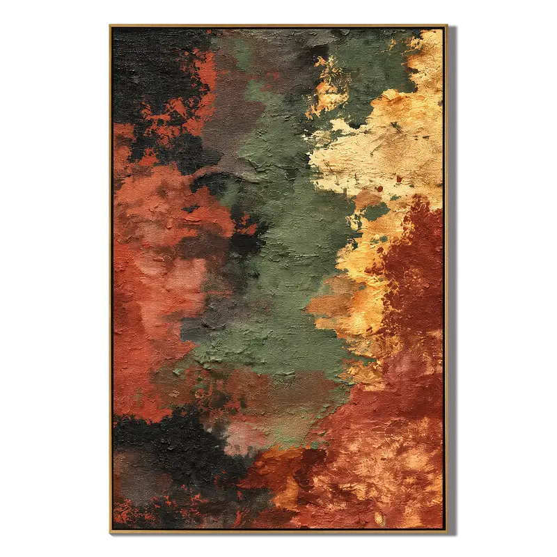 Large Modern Textured Abstract Wall Art – Earth Tone Contemporary Canvas Painting