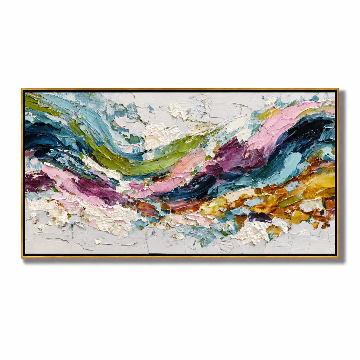 Hand-Painted Abstract Oil Painting, Large Textured Colorful Wall Art for Modern Home Decor#OA 0913
