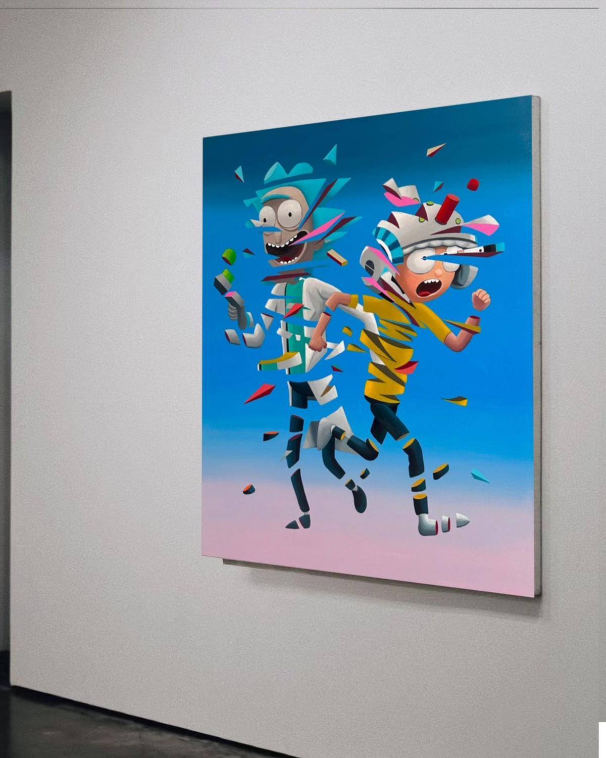 Fractured Run (39''x 31''/ 100 x 80 CM/Frameless Stretched)
