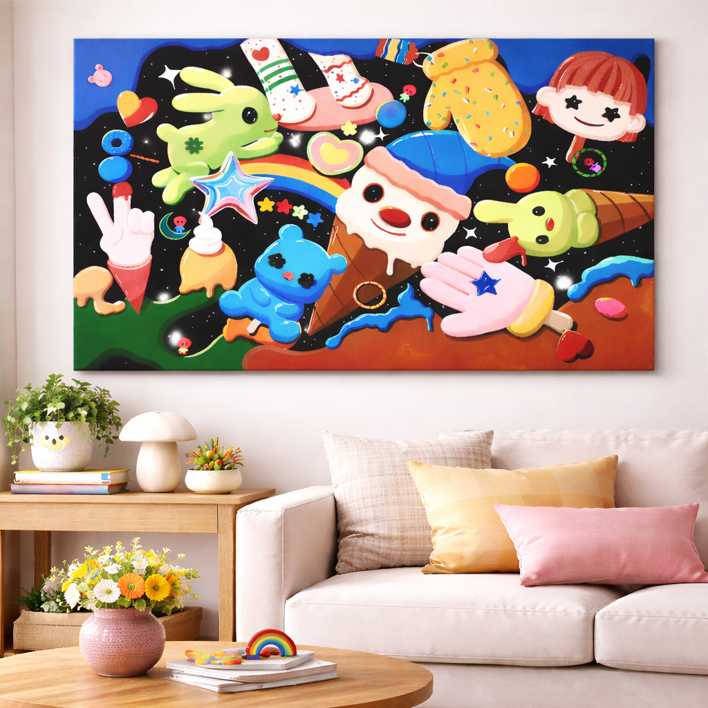 Sweet World(24''x 36''/ 60 x 90 CM/Frameless Stretch)