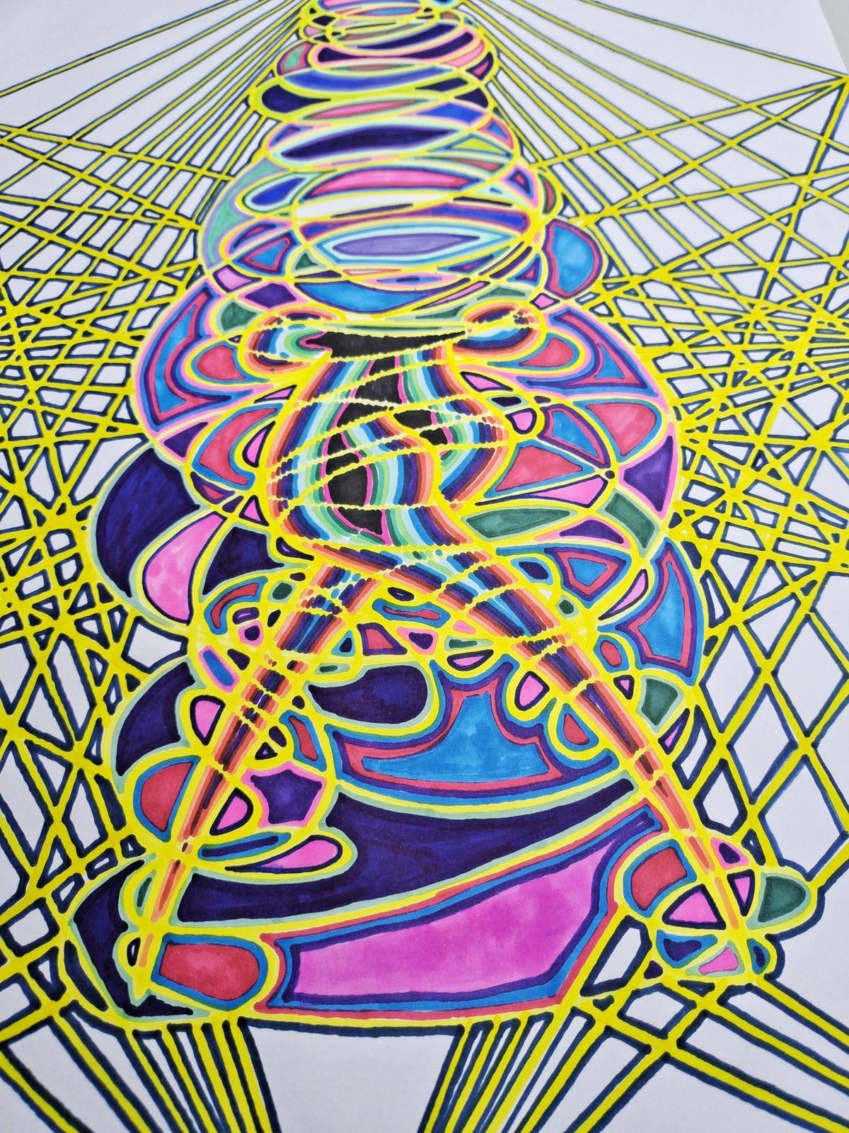 Torsion Grid(36''x 48''/ 90 x 120 CM/Frameless Stretch)