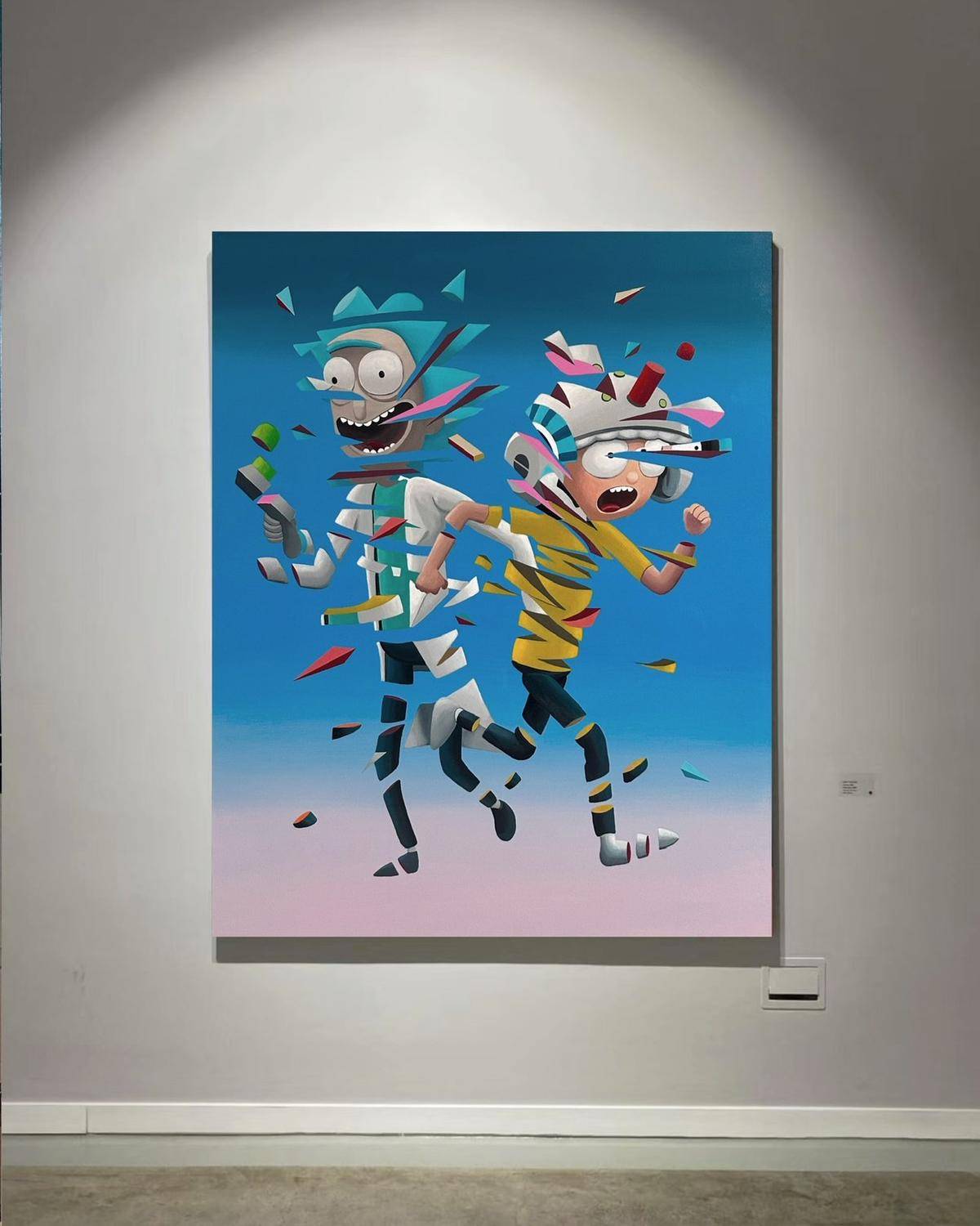 Fractured Run (39''x 31''/ 100 x 80 CM/Frameless Stretched)