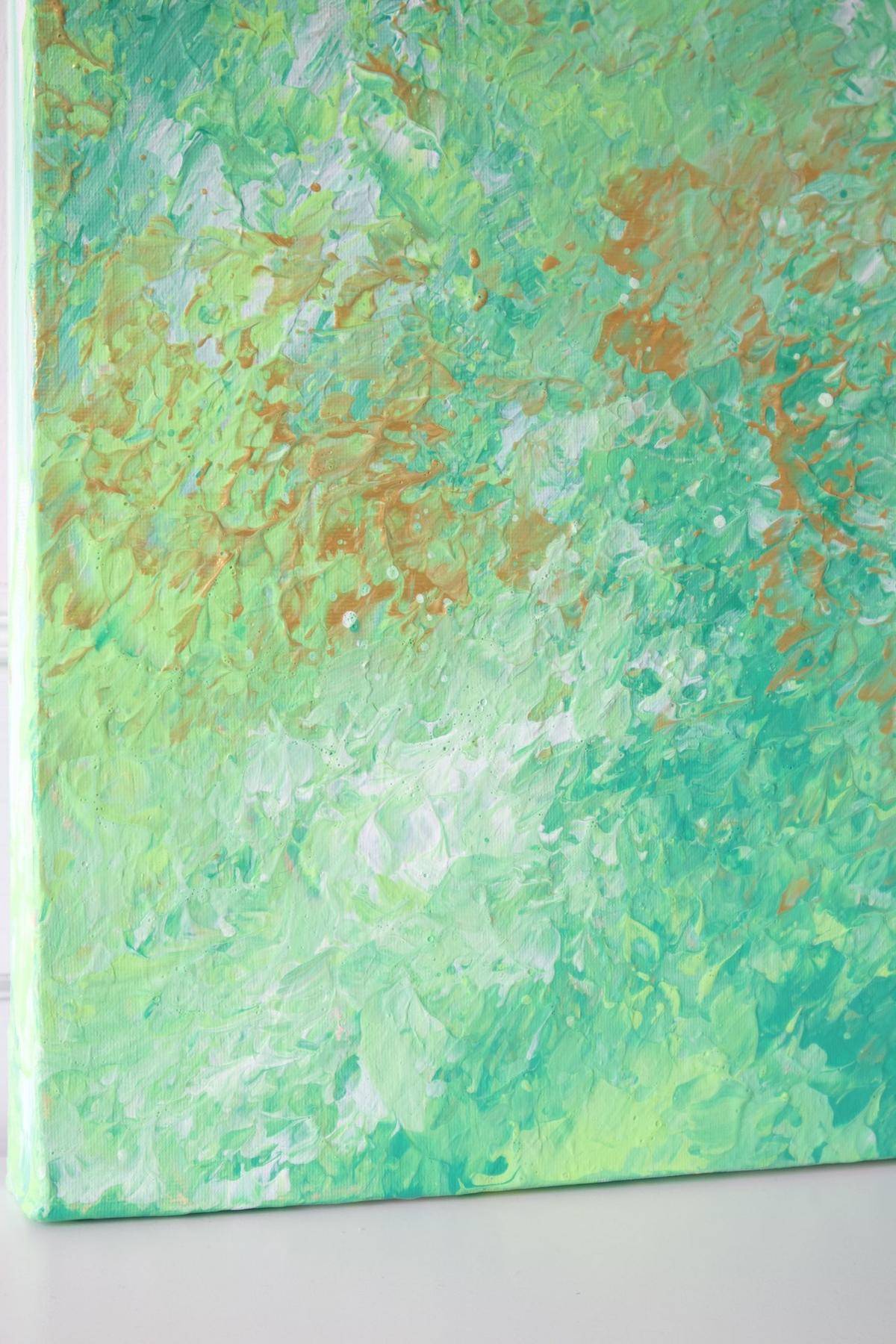 Whispers of Spring Green(19''x 23''/ 50 x 60 CM/Frameless Stretched)