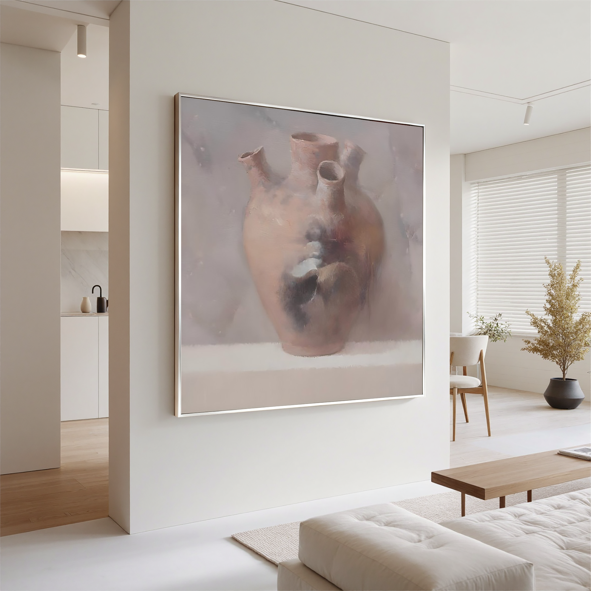 Ancient Clay Vessel-Rustic Clay Pot Still Life Wall Art