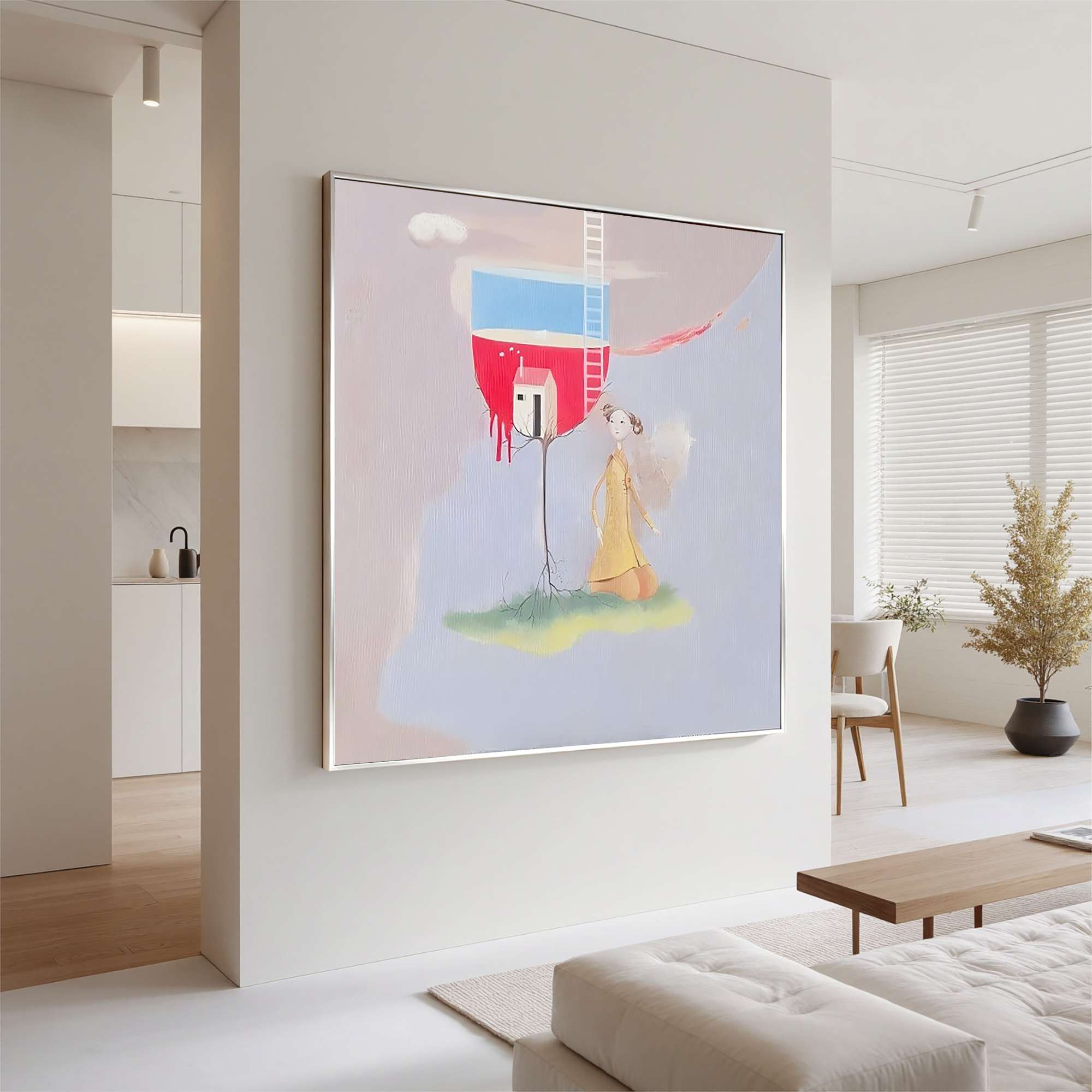 Dream House in a Glass-Surreal Dream House Wall Art