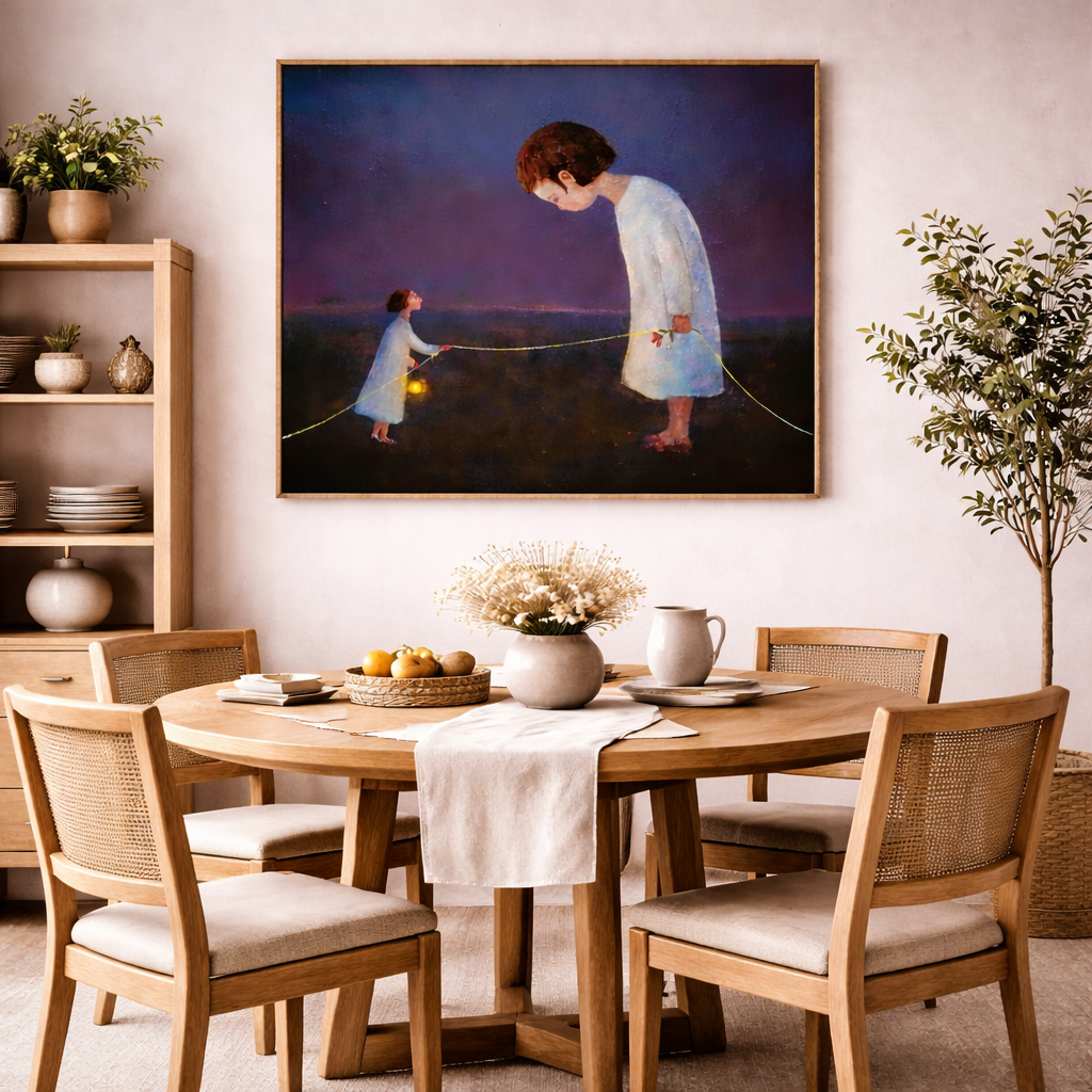 The Inner Giant-Child(40''x 40''/ 100 x 100 CM/Stretched + Wooden Frame)