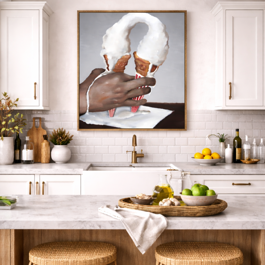 Out of Control(24''x 32''/ 60 x 80 CM/Stretched + Black Wooden Frame)