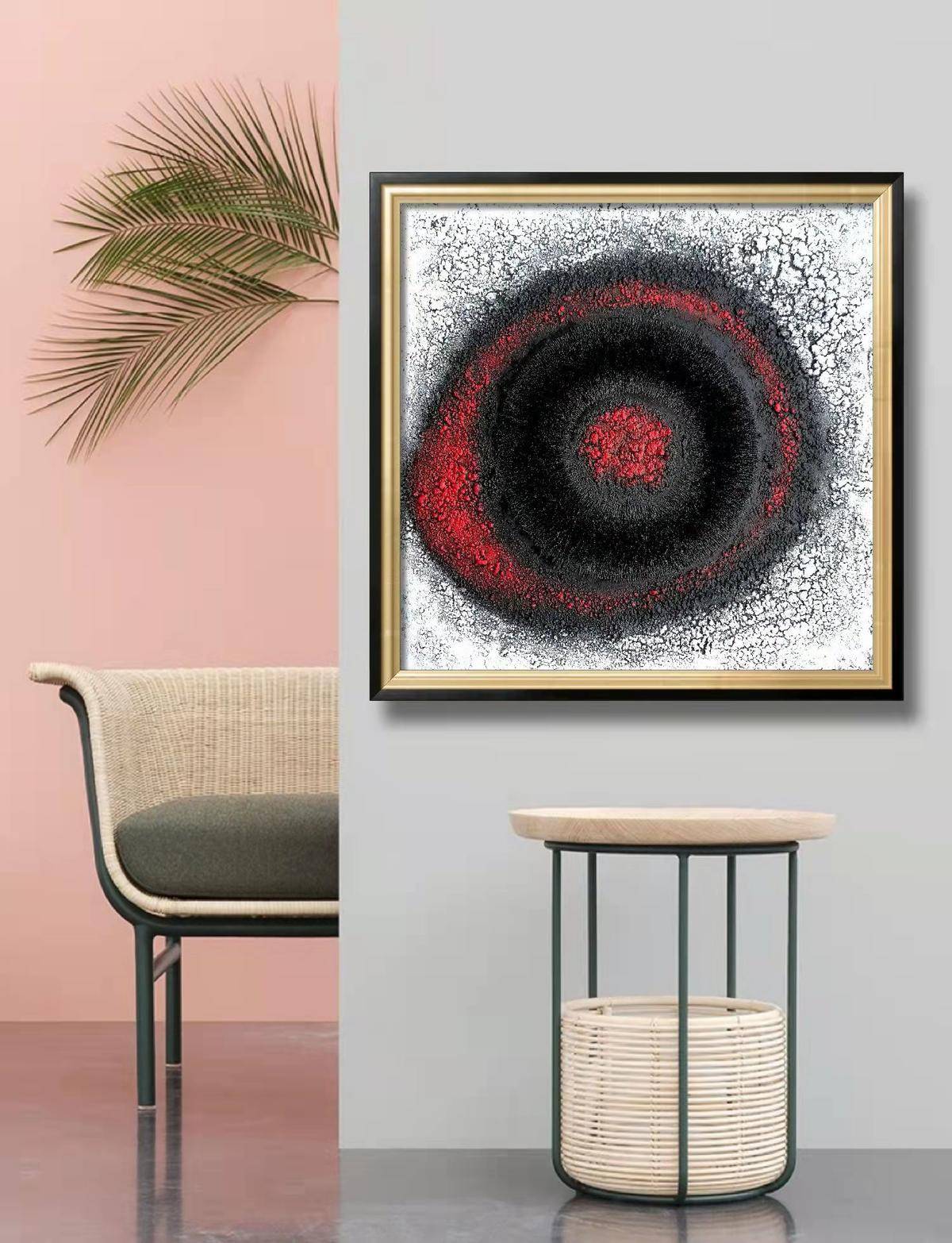 Eye of the Crimson Core(32''x 32''/ 80 x 80 CM/Frameless Stretched)