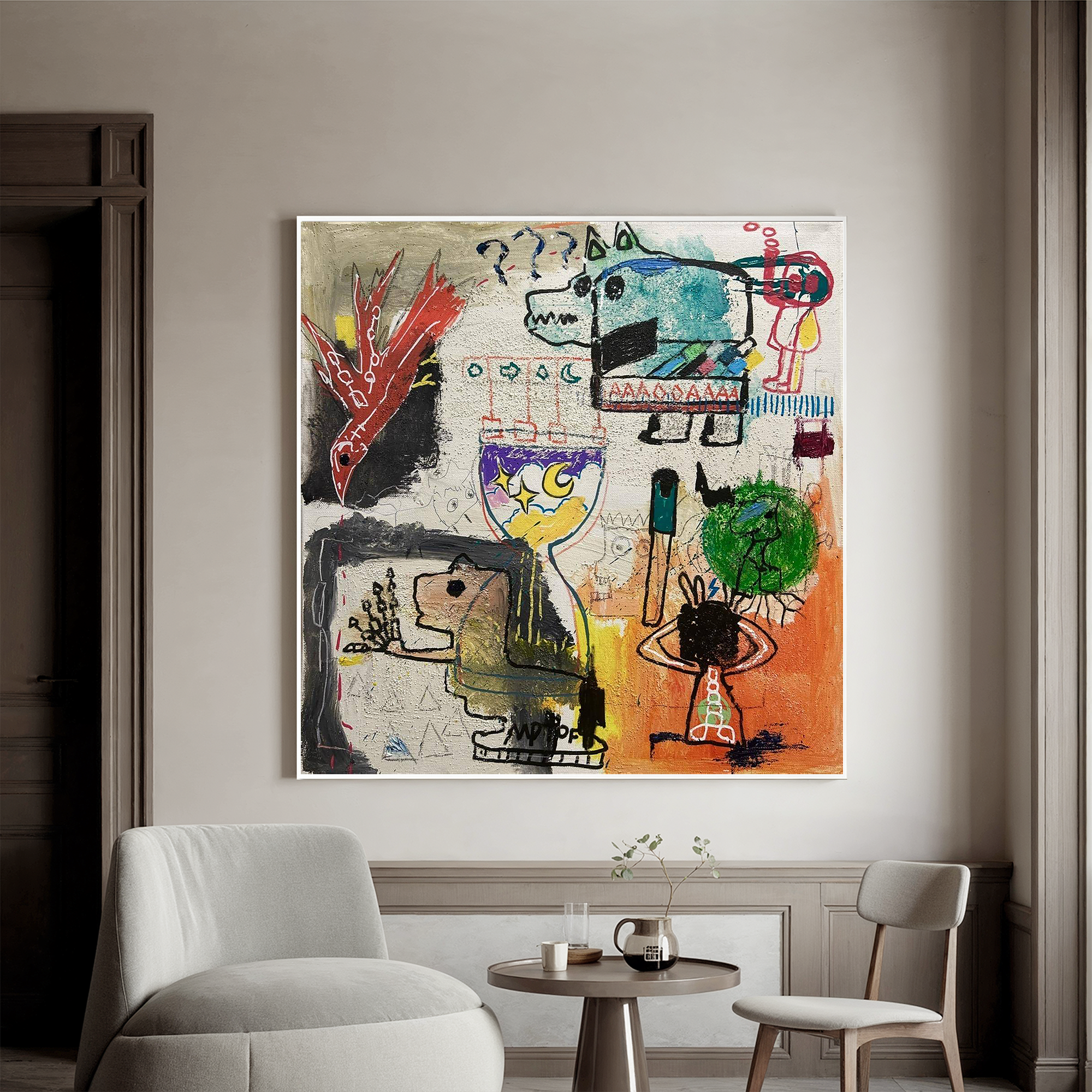 Hourglass of Dreams(40''x 40''/ 100 x 100 CM/Frameless Stretched)