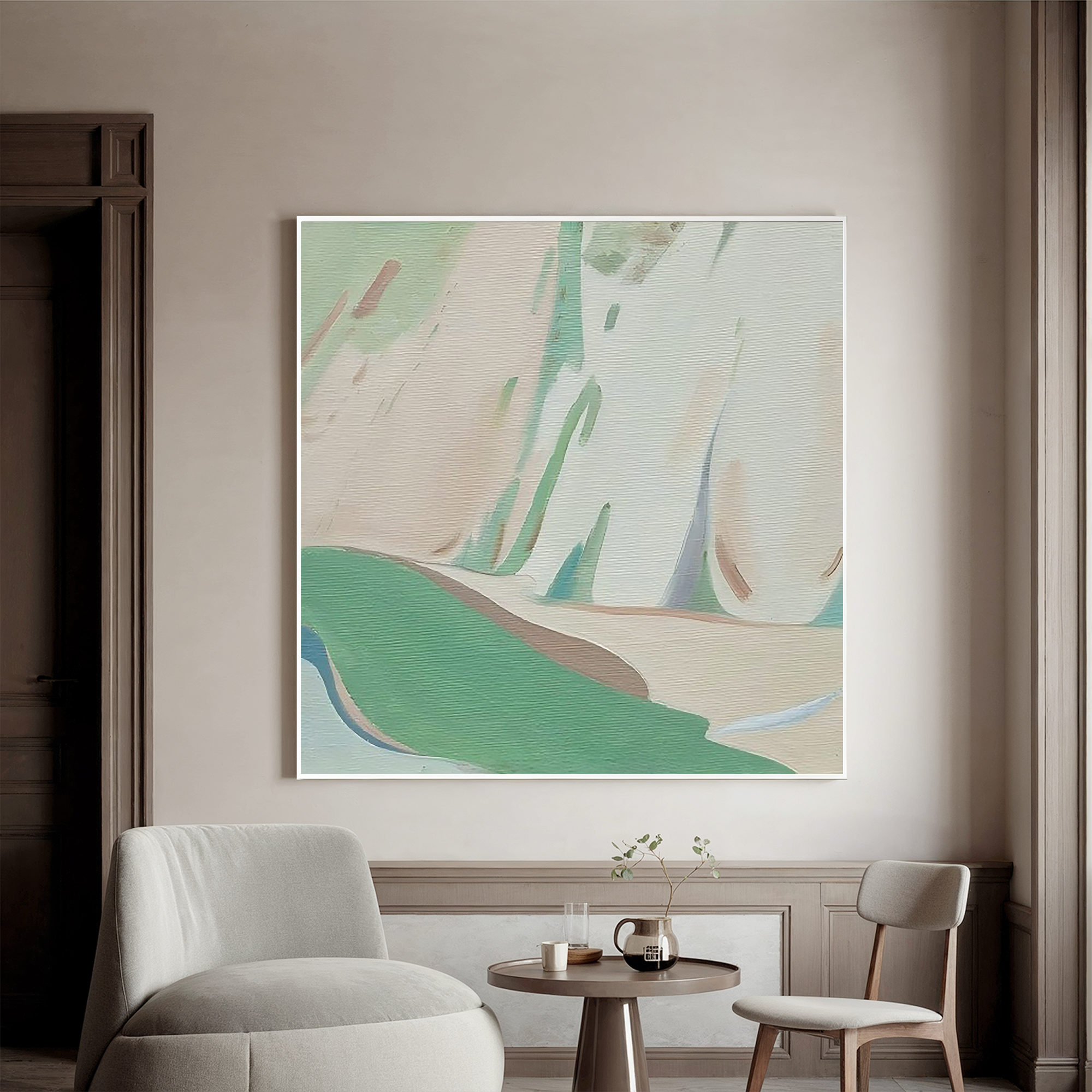 Soft Abstract Landscape-Minimalist Abstract Landscape Wall Art