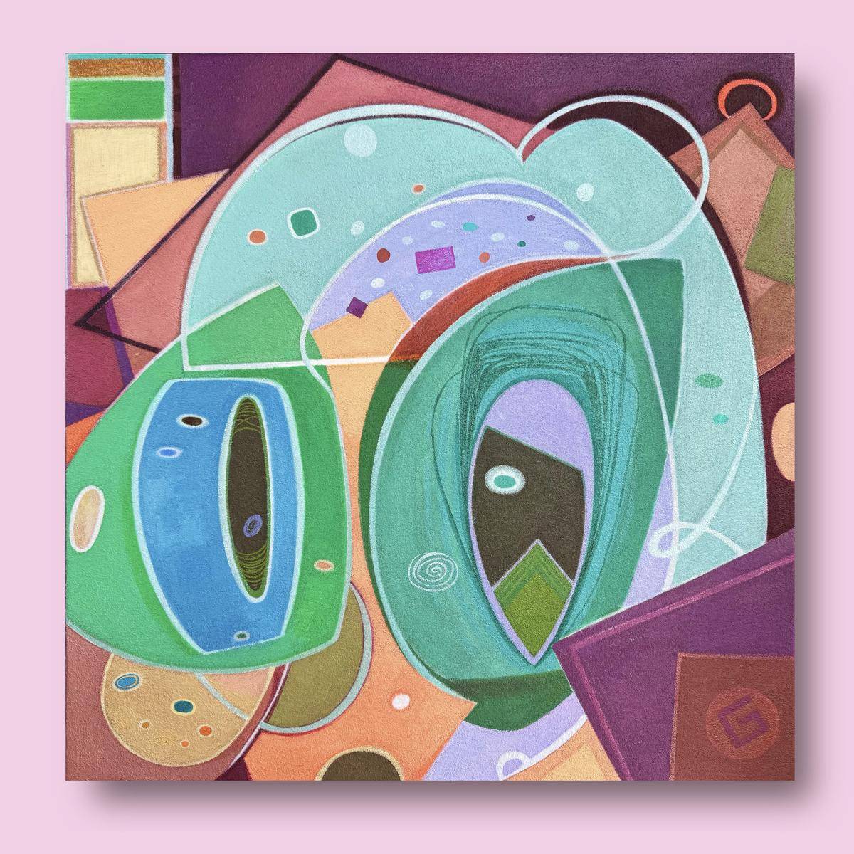 Rhythm of Shapes(31''x 31''/ 80 x 80 CM/Frameless Stretched)