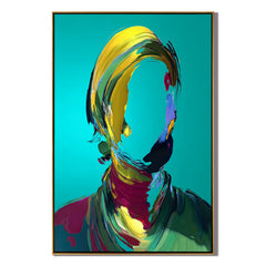 Abstract Faceless Portrait Oil Painting, Colorful Modern Figure Wall Art for Living Room Decor#OA 0596