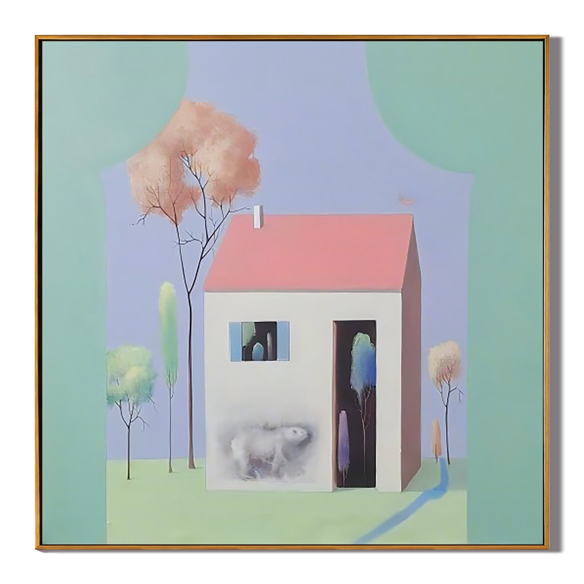 Quiet House in the Garden-Minimalist Dream House Wall Art