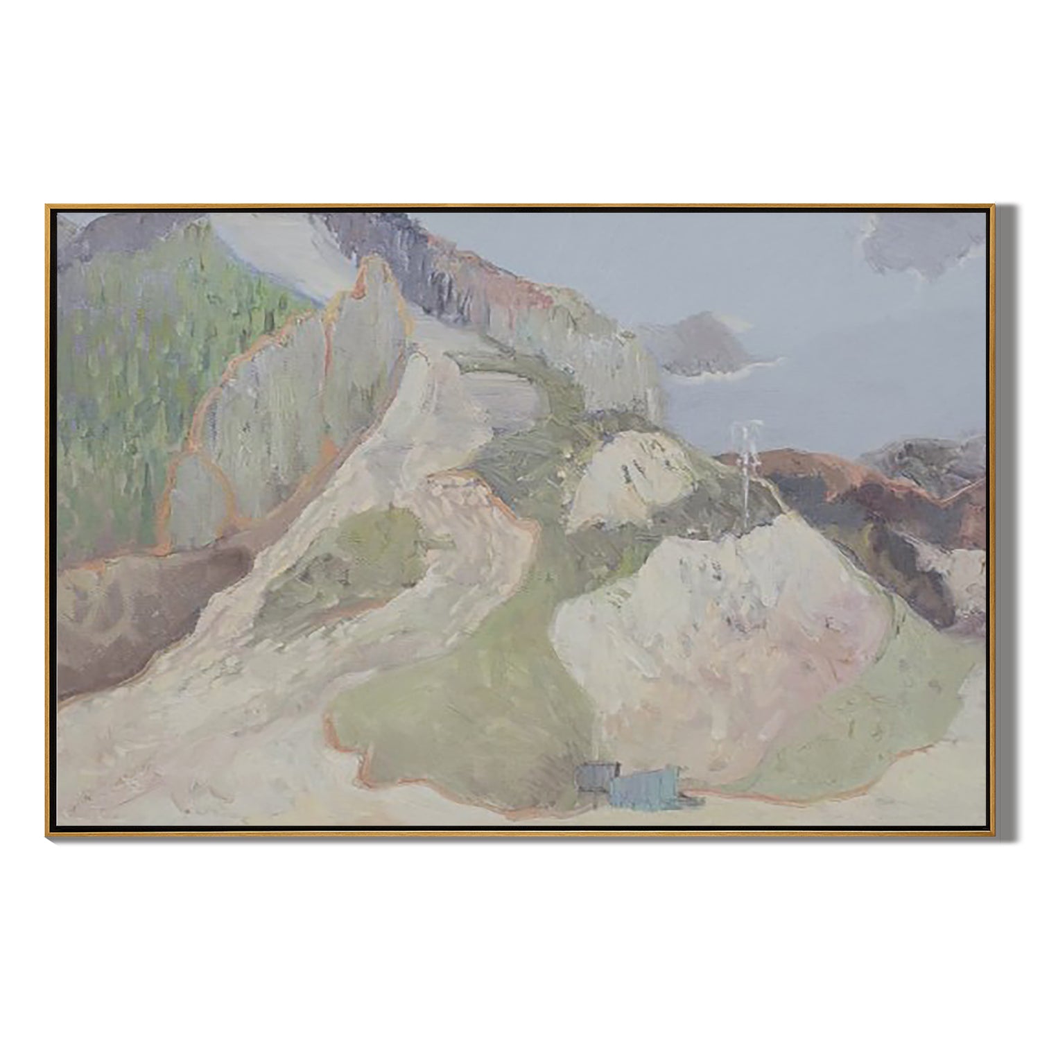 Quiet Mountain Path-Abstract Mountain Landscape Wall Art