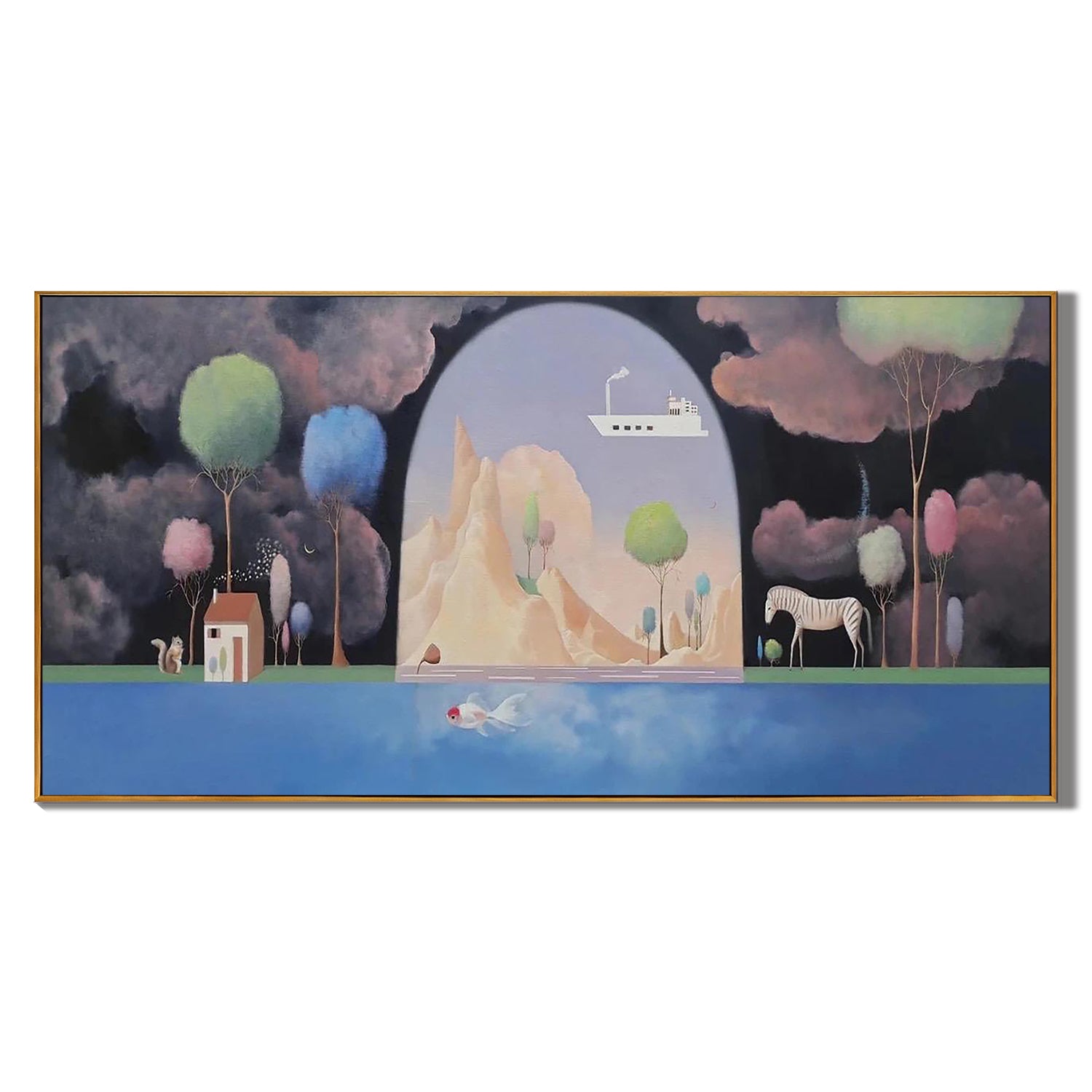 Dream Gate Landscape-Surreal Dream Gate Landscape Wall Art