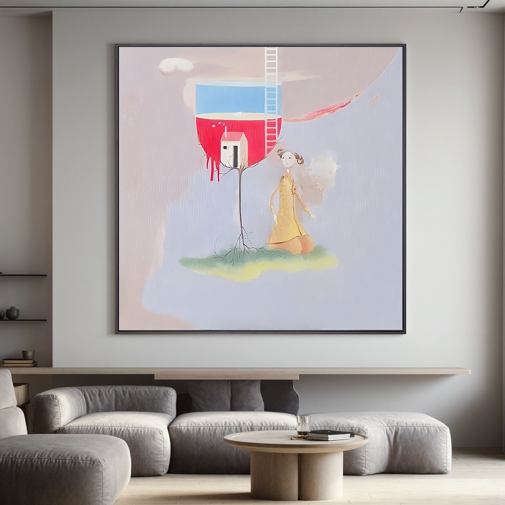 Dream House in a Glass-Surreal Dream House Wall Art