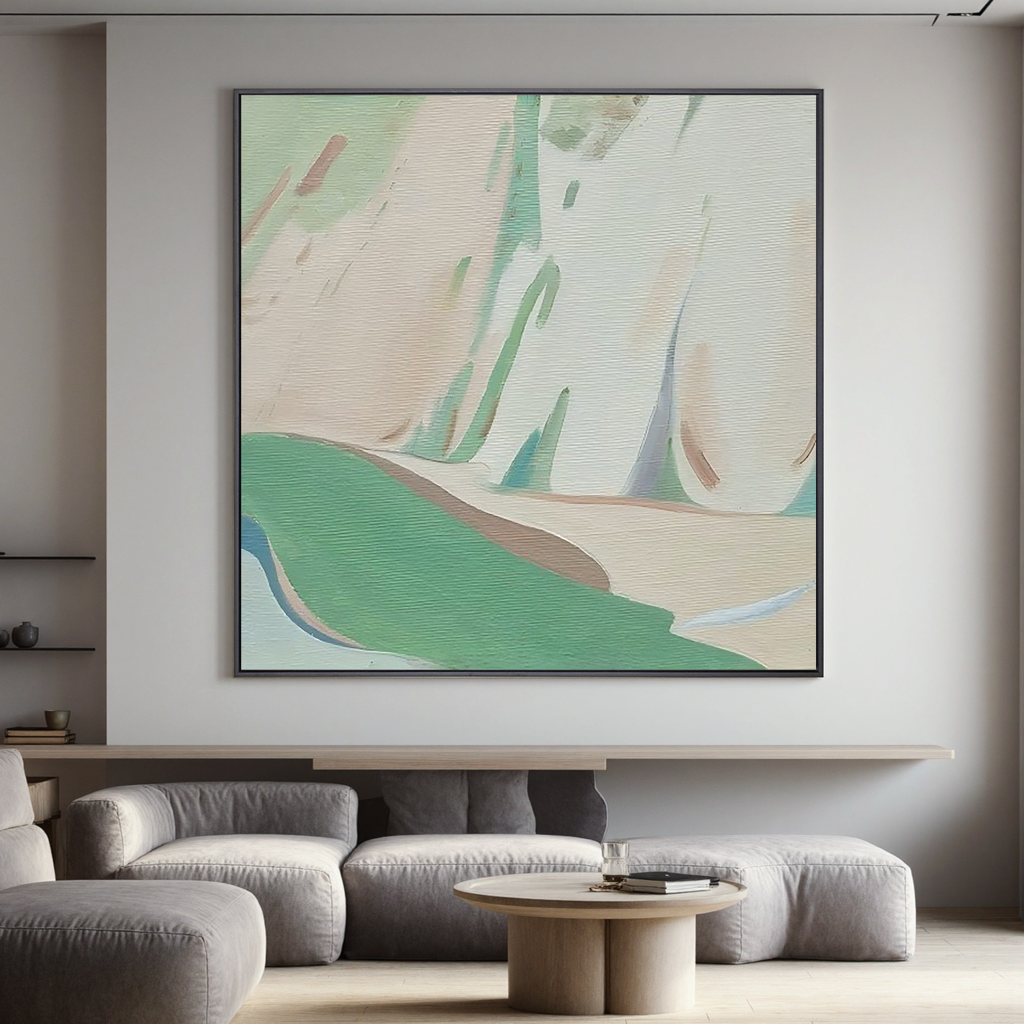Soft Abstract Landscape-Minimalist Abstract Landscape Wall Art