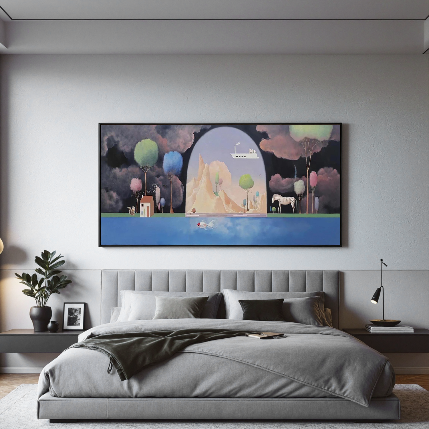 Dream Gate Landscape-Surreal Dream Gate Landscape Wall Art