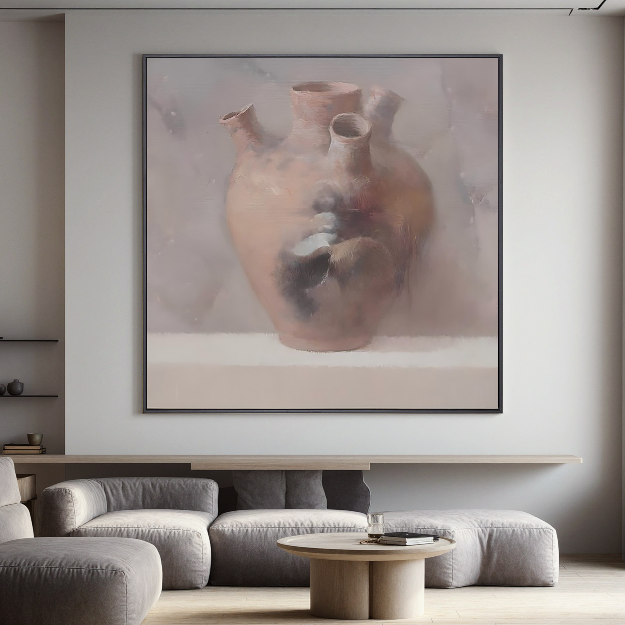Ancient Clay Vessel-Rustic Clay Pot Still Life Wall Art