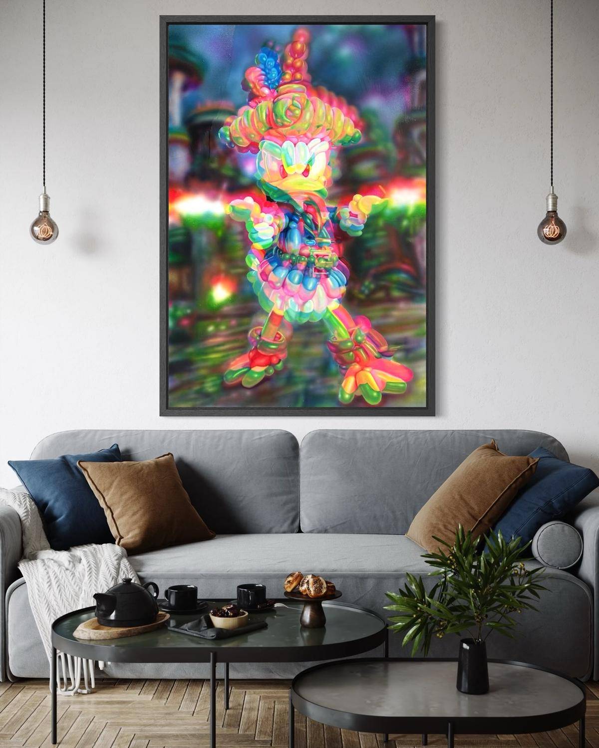 Angry Daisy（30''x 45''/ 75 x 115 CM/Black Frame Stretched）