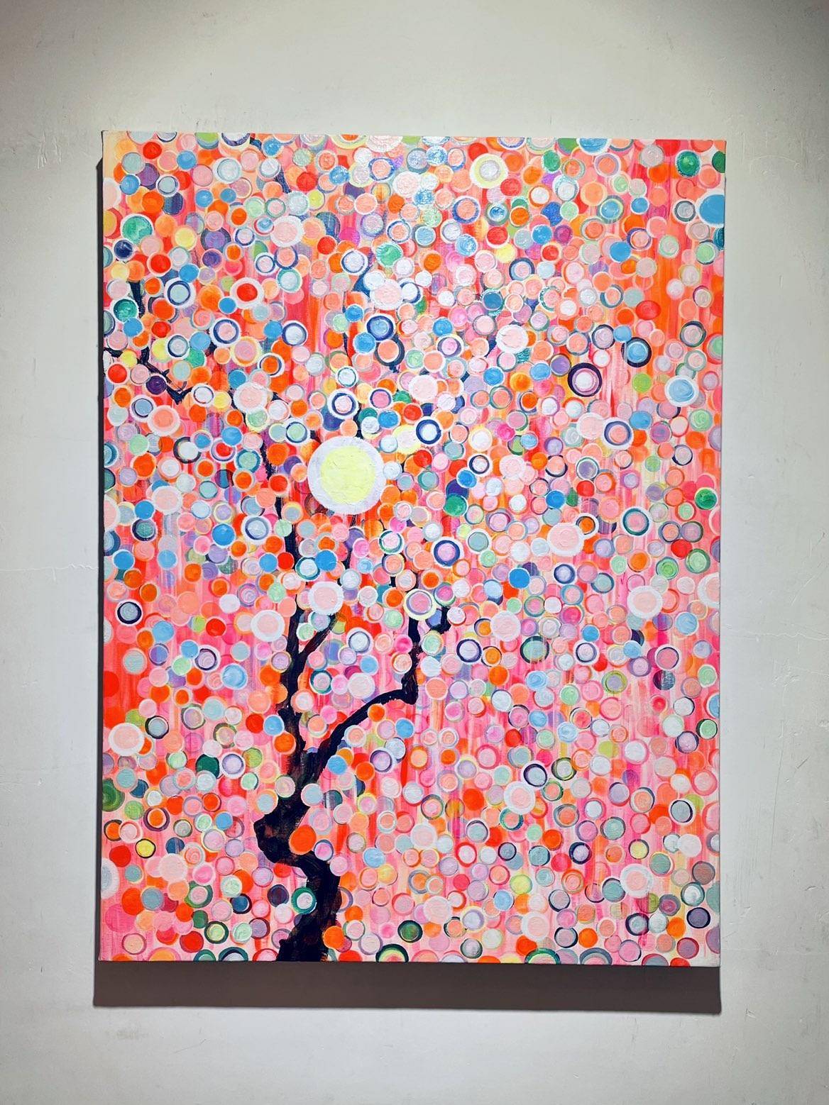 Spring Cherry Blossoms（23''x 31''/ 60 x 80 CM/Frameless Stretched)