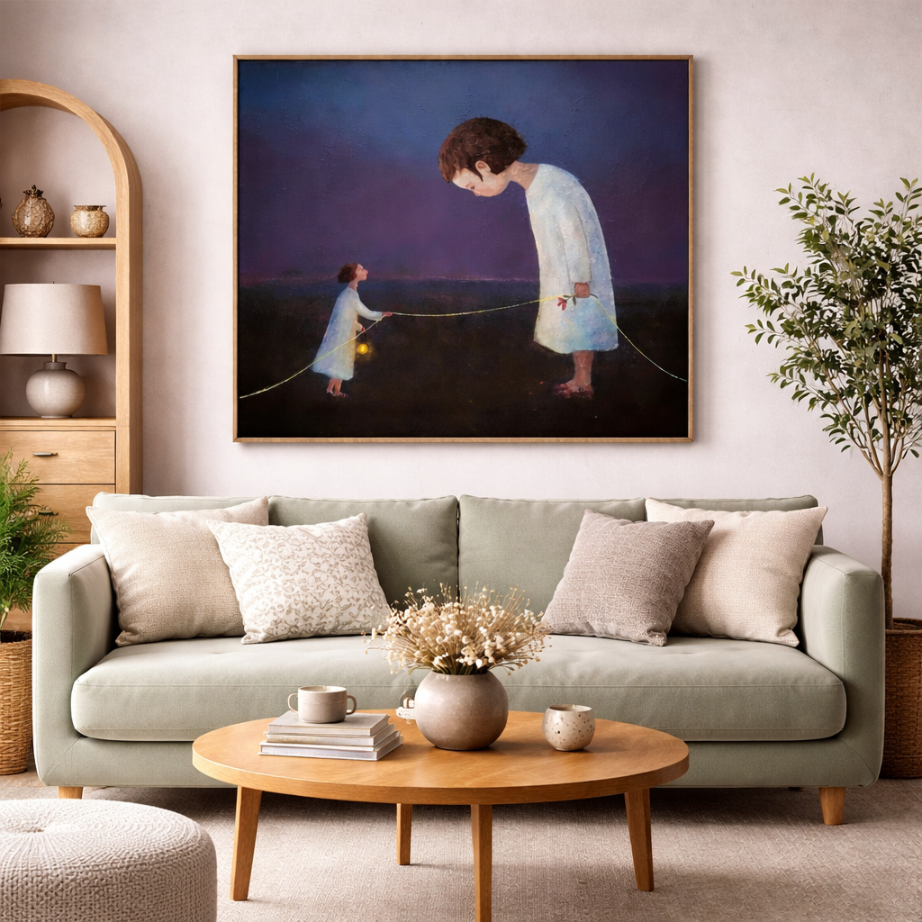 The Inner Giant-Child（40''x 40''/ 100 x 100 CM/Stretched + Wooden Frame)