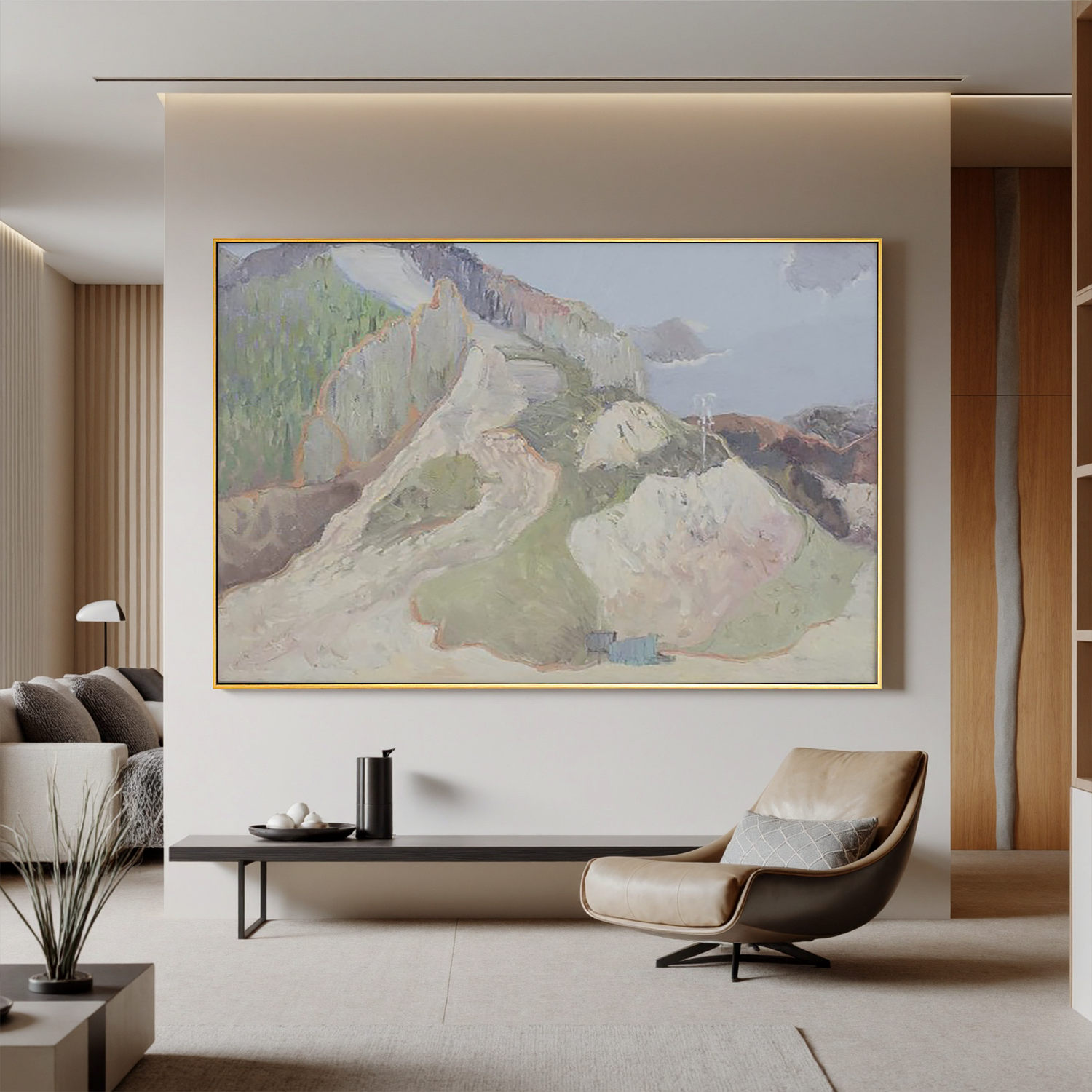 Quiet Mountain Path-Abstract Mountain Landscape Wall Art