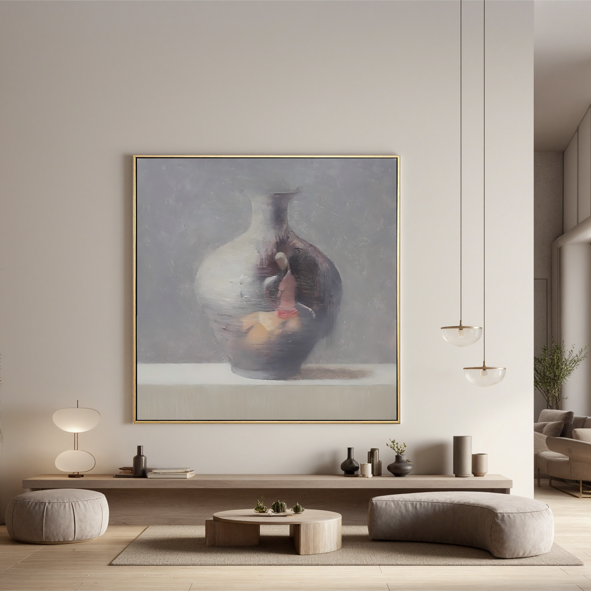 Abstract Vase Still Life-Modern Abstract Vase Still Life Wall Art