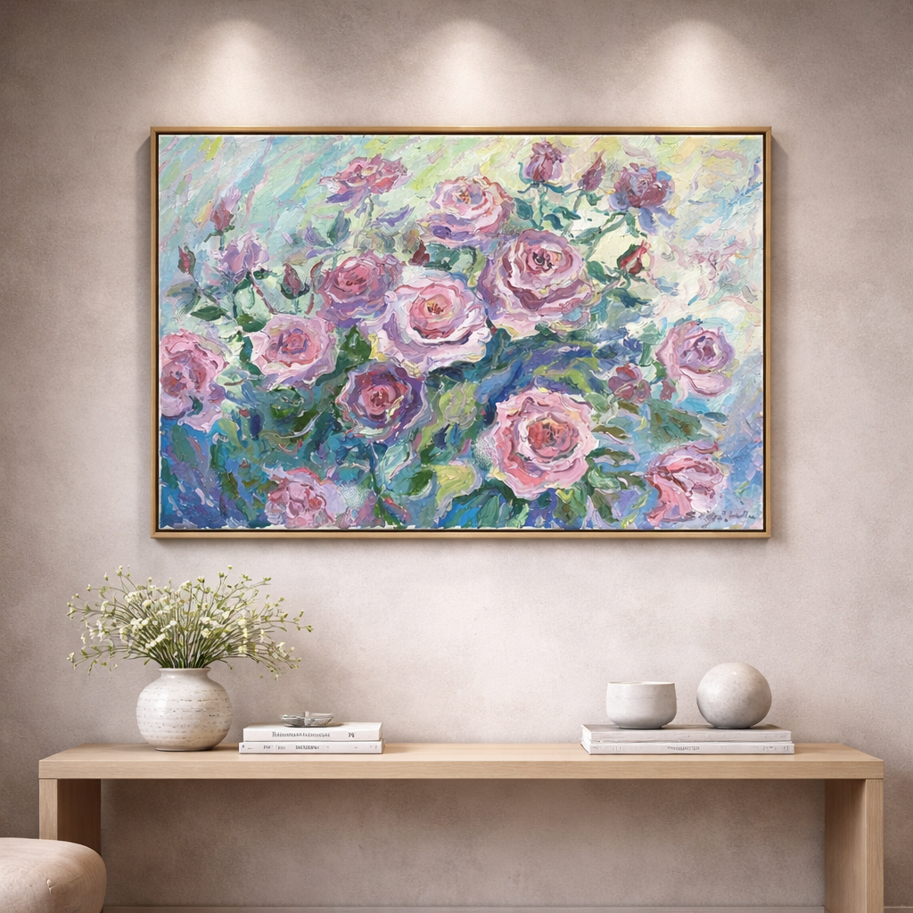 Your Rose（32''x 60''/ 80 x 120 CM/Stretched + Wooden Frame)