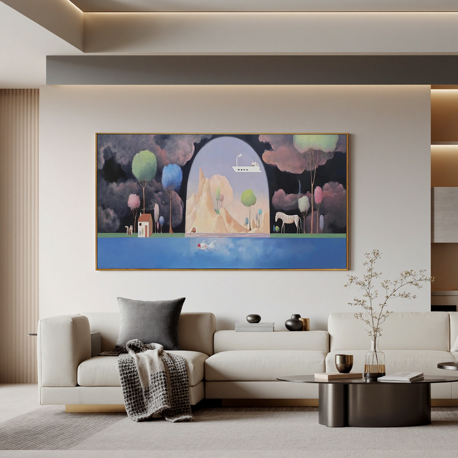 Dream Gate Landscape-Surreal Dream Gate Landscape Wall Art