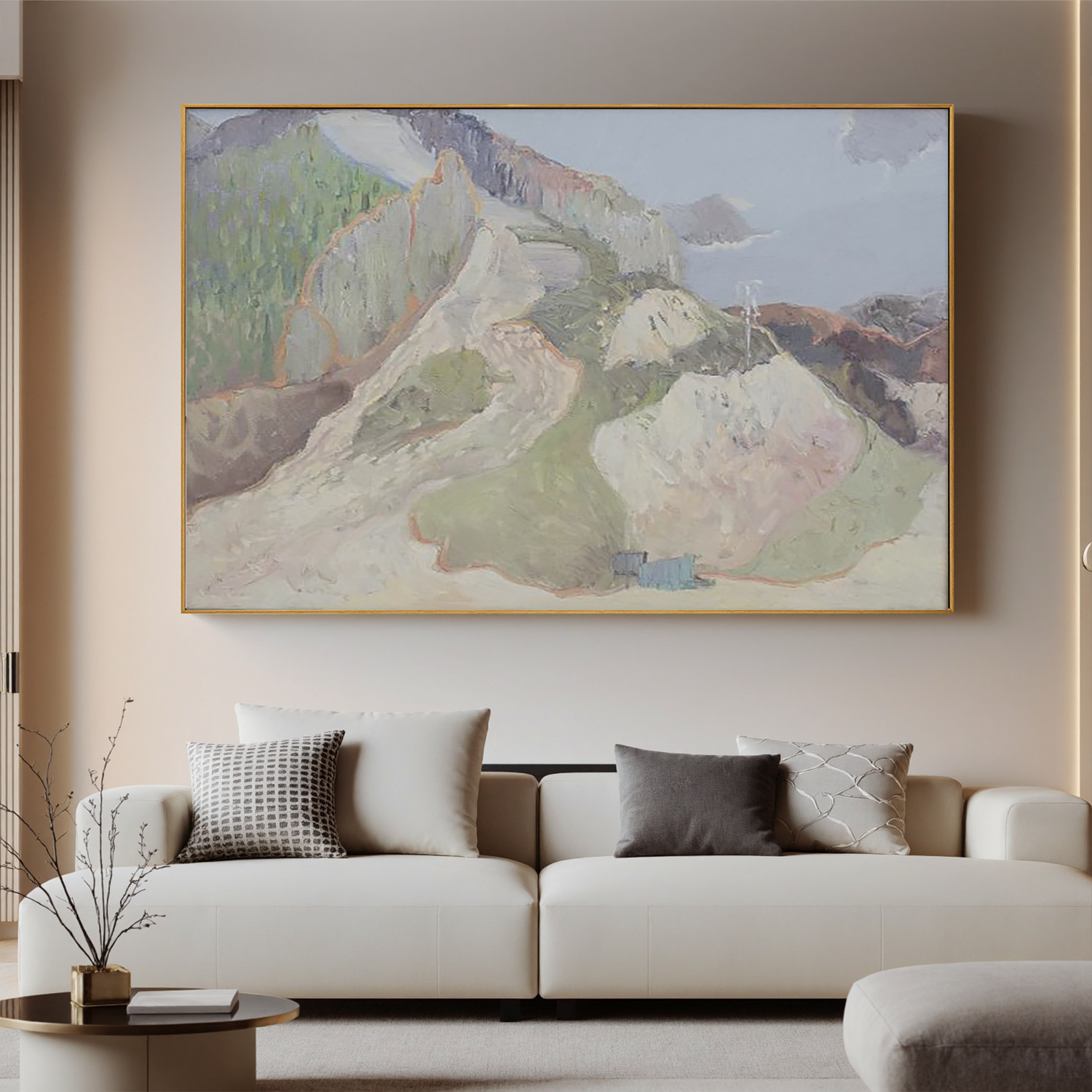 Quiet Mountain Path-Abstract Mountain Landscape Wall Art